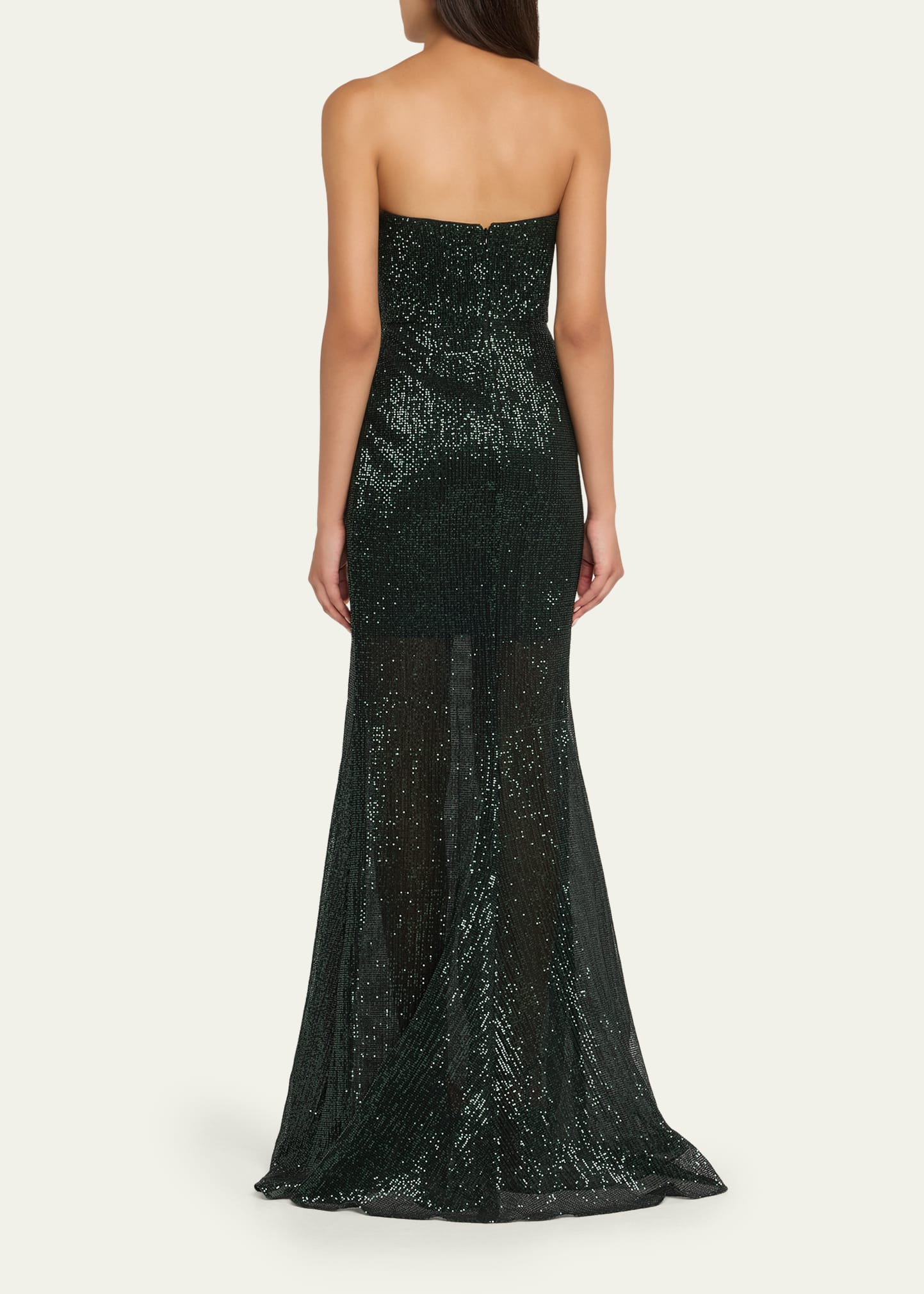 badgley mischka black sequin dress $595 Badgley Mischka Women's Black Pleated Asymmetric Sequin Dress Size 0