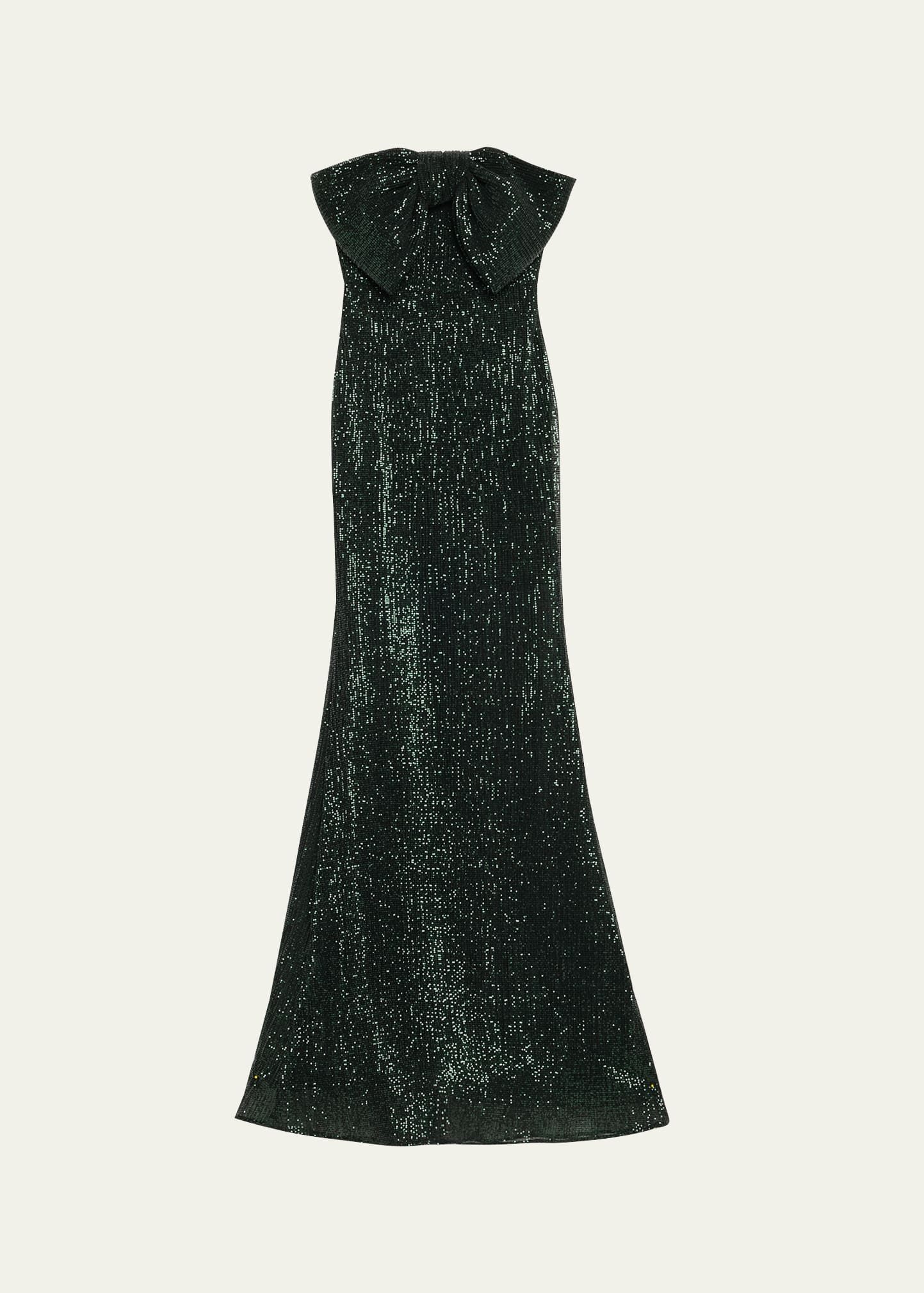 badgley mischka strapless sequin dress Badgley Mischka Mermaid Gown