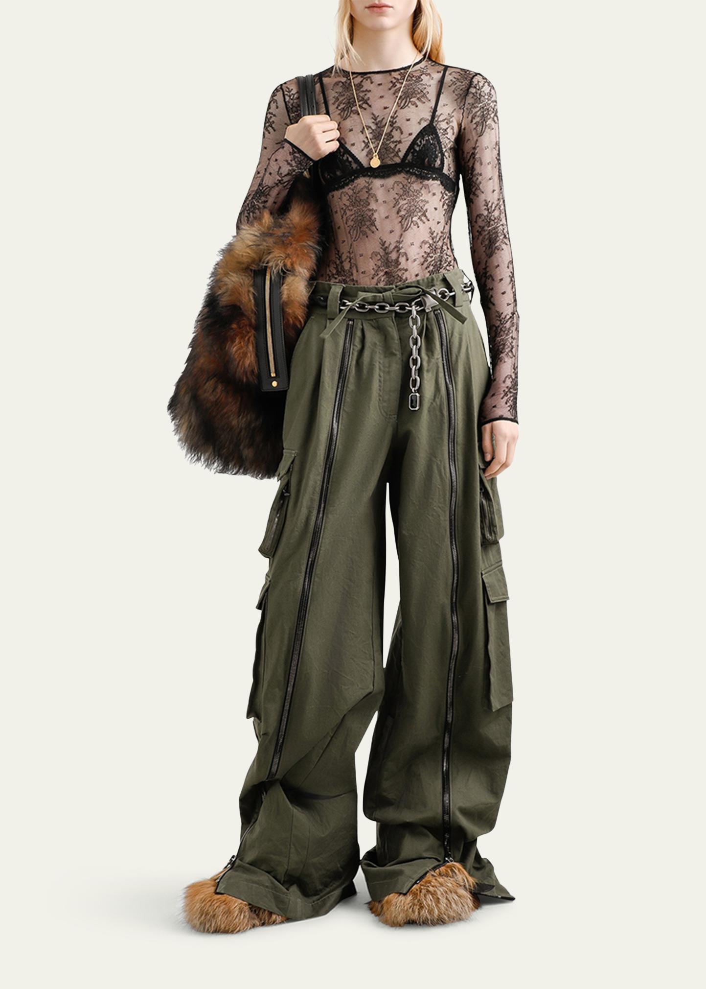 Dolce&Gabbana Chantilly Lace Long-Sleeve Bodysuit - Bergdorf Goodman