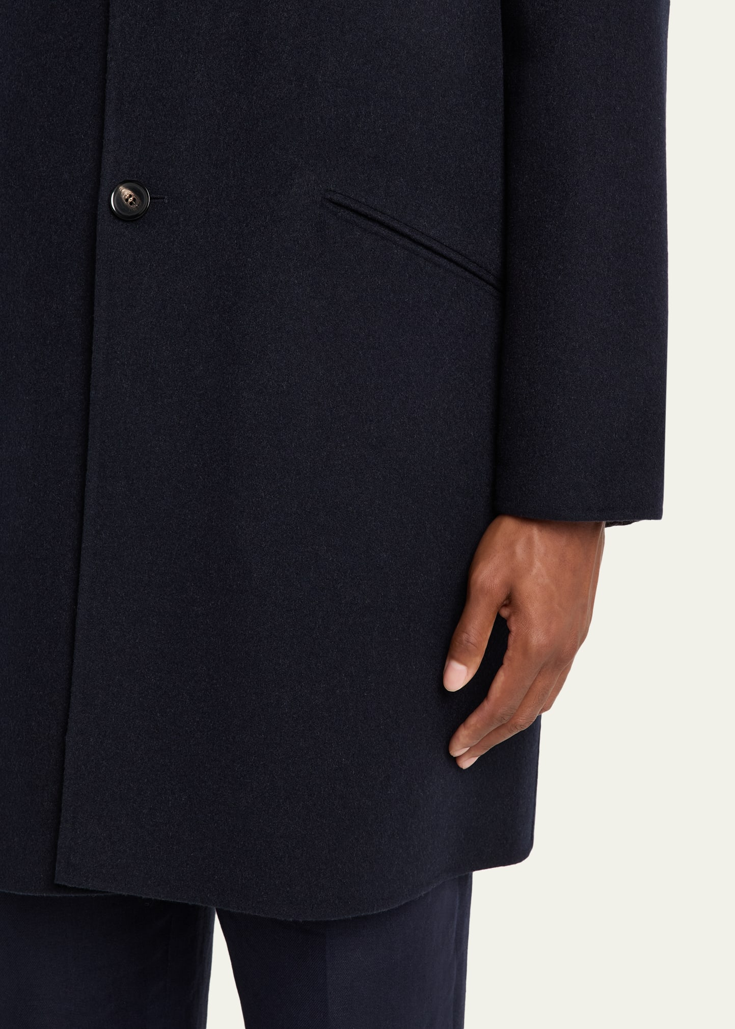 Loro Piana Men's Javier Double Knit Cashmere Rain Overcoat