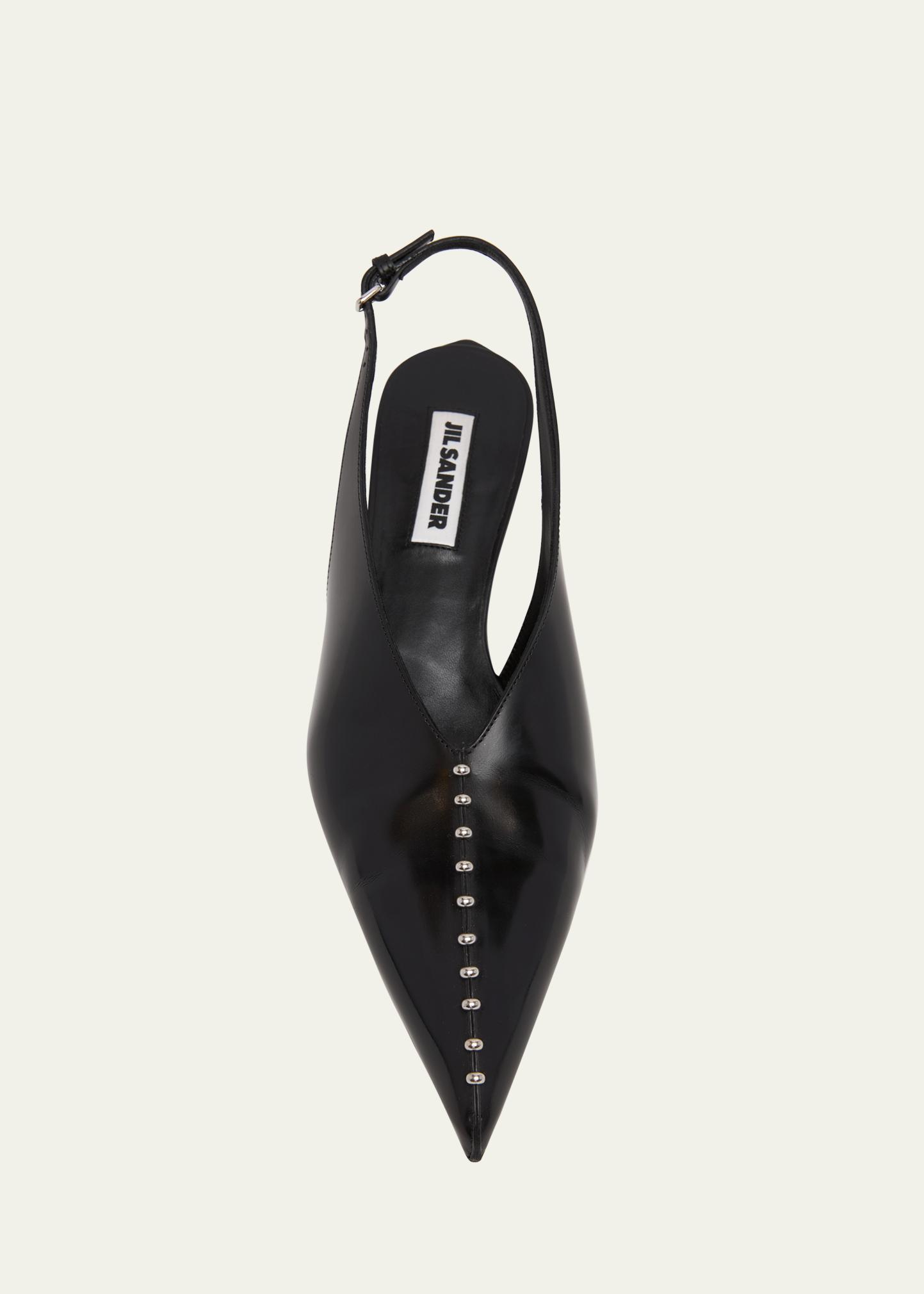 Jil Sander Leather Slingback Pumps - Bergdorf Goodman