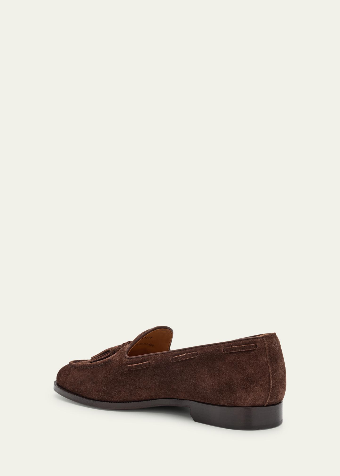 Loro Piana Francis Suede Tassel Dress Shoe size 44 US 11 color brown mspr $1350 Loro Piana Loro Piana Francis Suede Tassel Dress Shoe size  main image 2