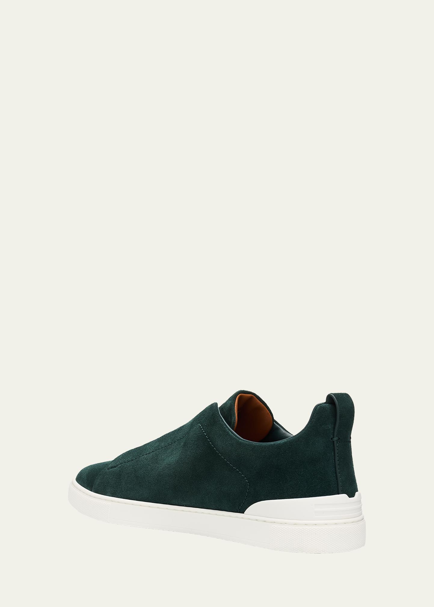 【定価：28,350円 】Ermenegildo Zegna カフリンクス ZEGNA Men's Suede Triple Stitch Slip-On Sneakers - Bergdorf Goodman