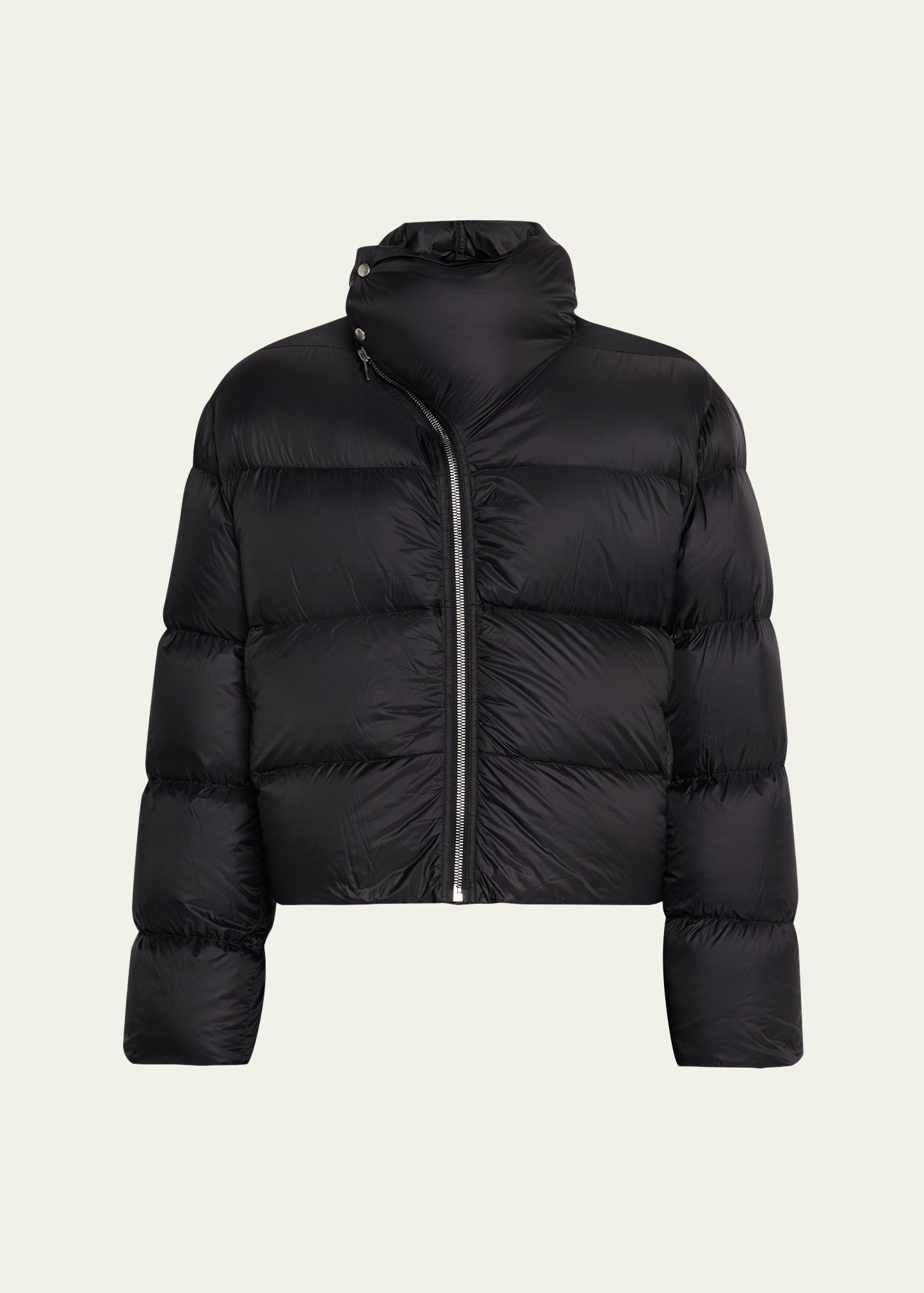 Rick Owens Men's Nylon Cropped Turtleneck Puffer Jacket - Bergdorf