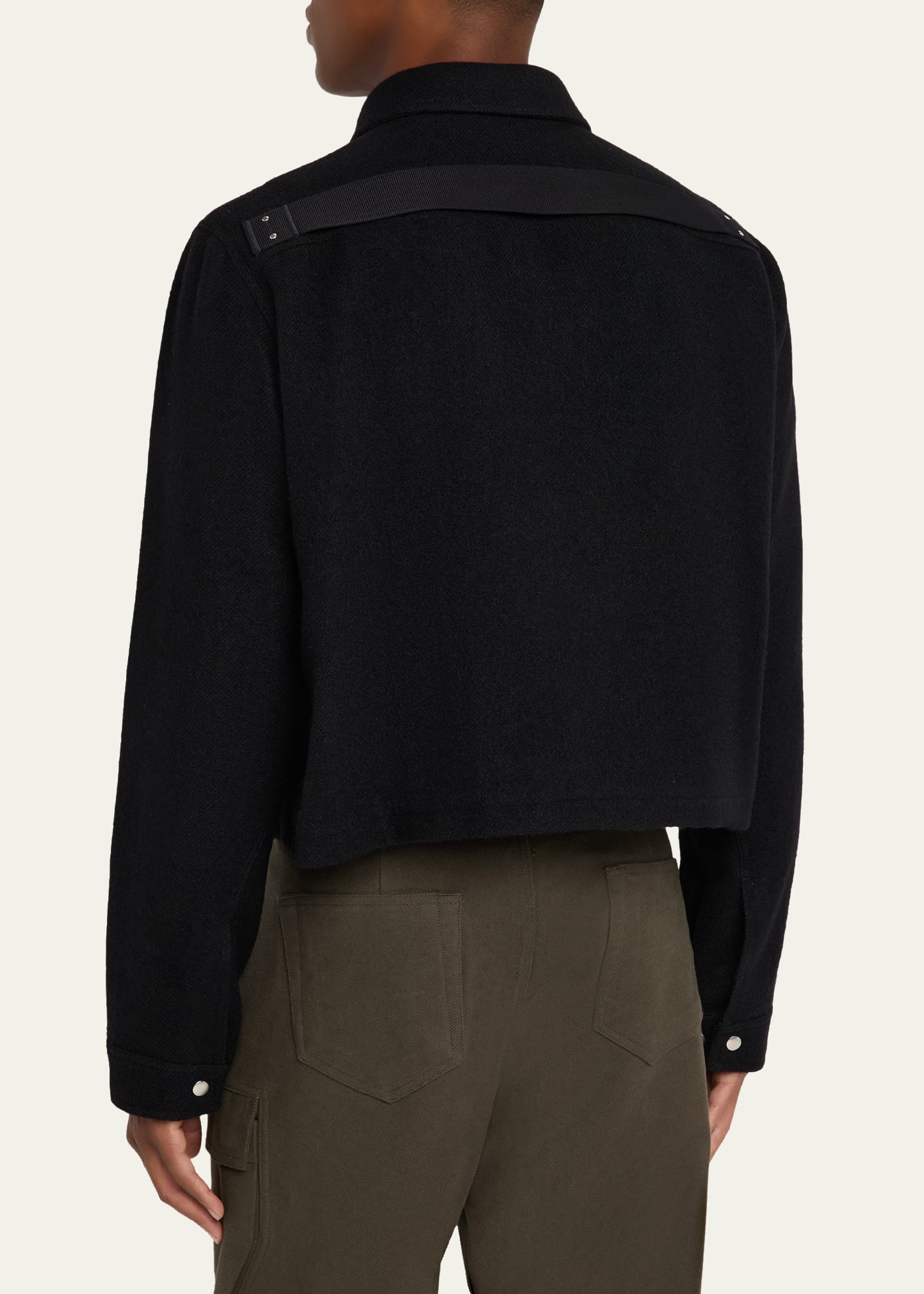 Rick Owens Men's Alice Wool Cropped Full-Zip Blouson - Bergdorf