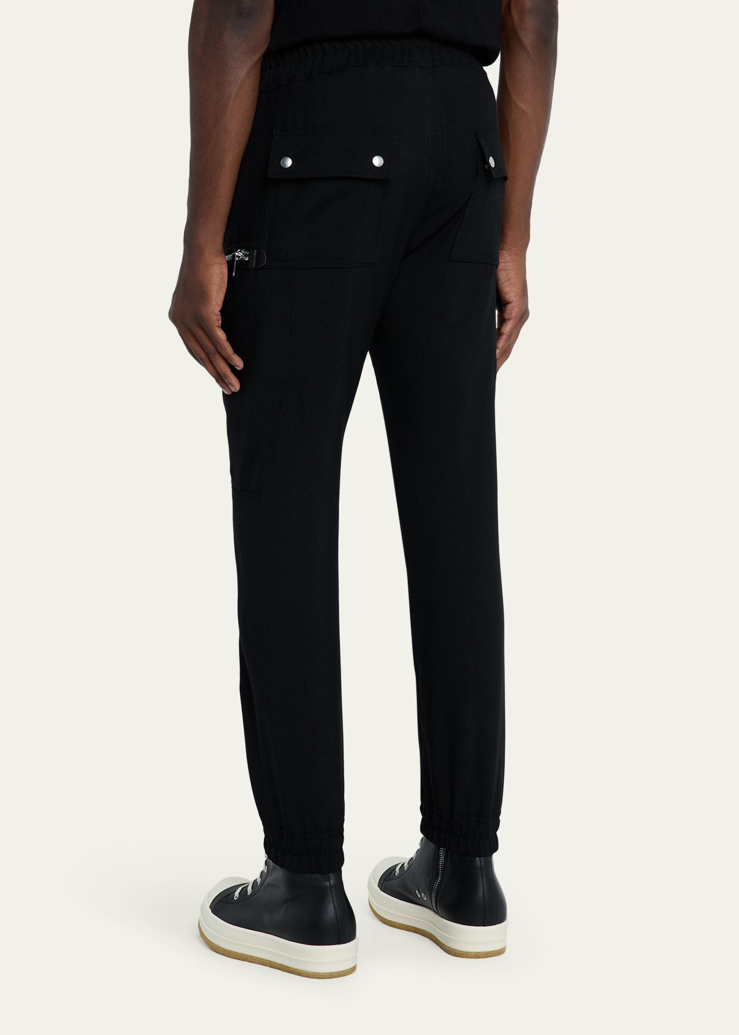 Rick Owens Men's Zipped Wool Drawstring Pants - Bergdorf Goodman