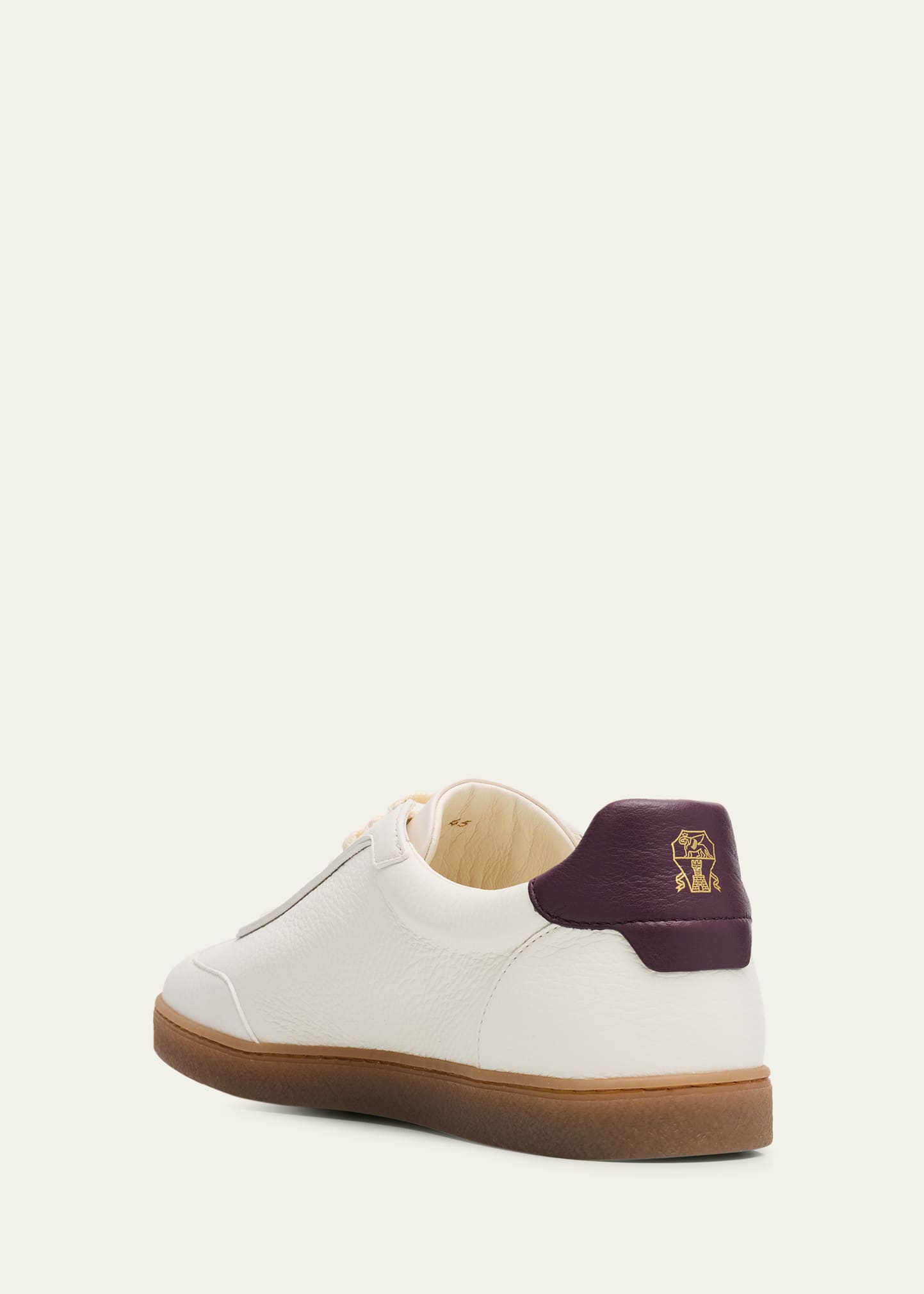 Brunello Cucinelli Men's Deerskin Leather T-Toe Sneakers