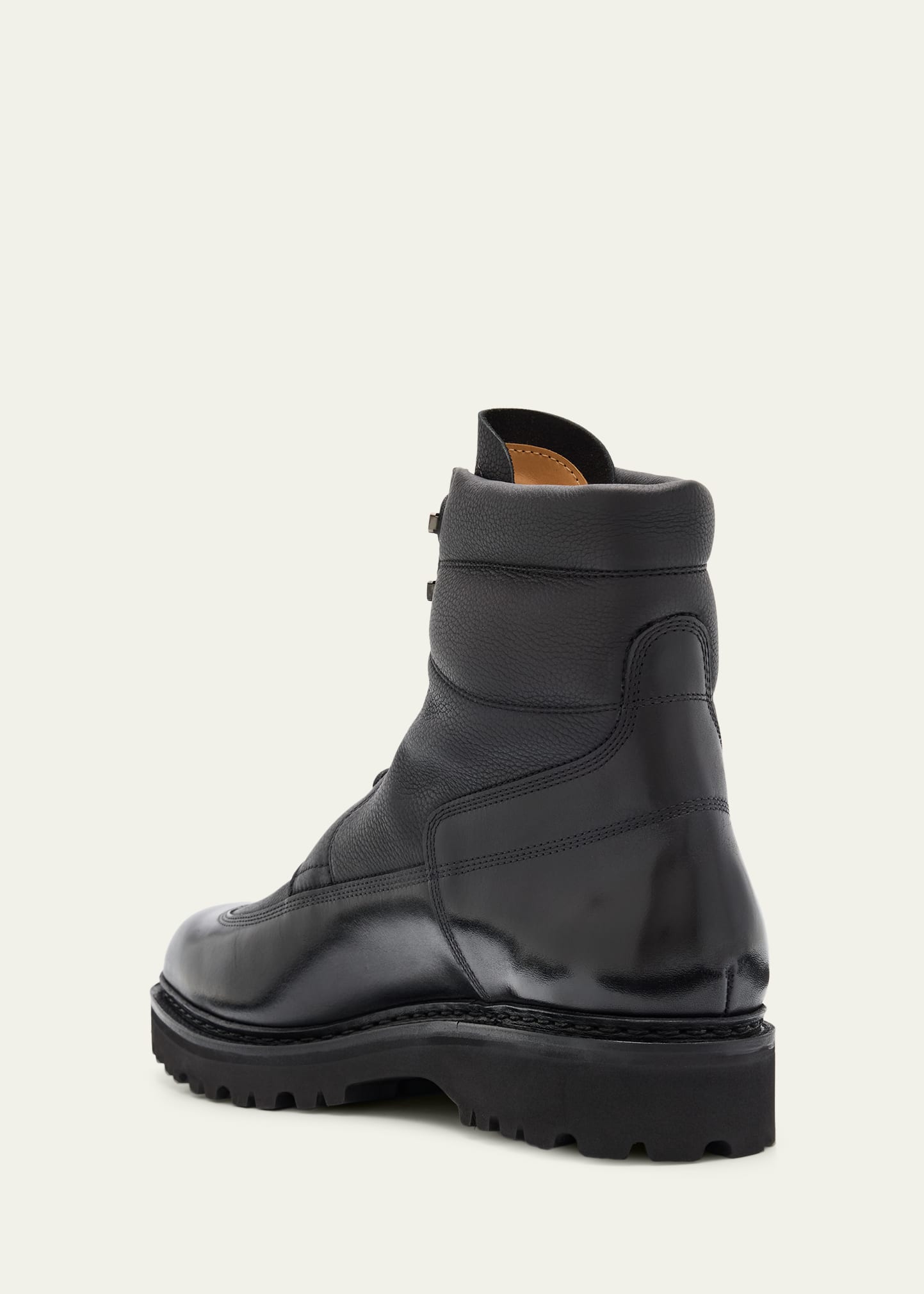 John Lobb Men's Peak Rubber-Sole Leather Lace-Up Boots