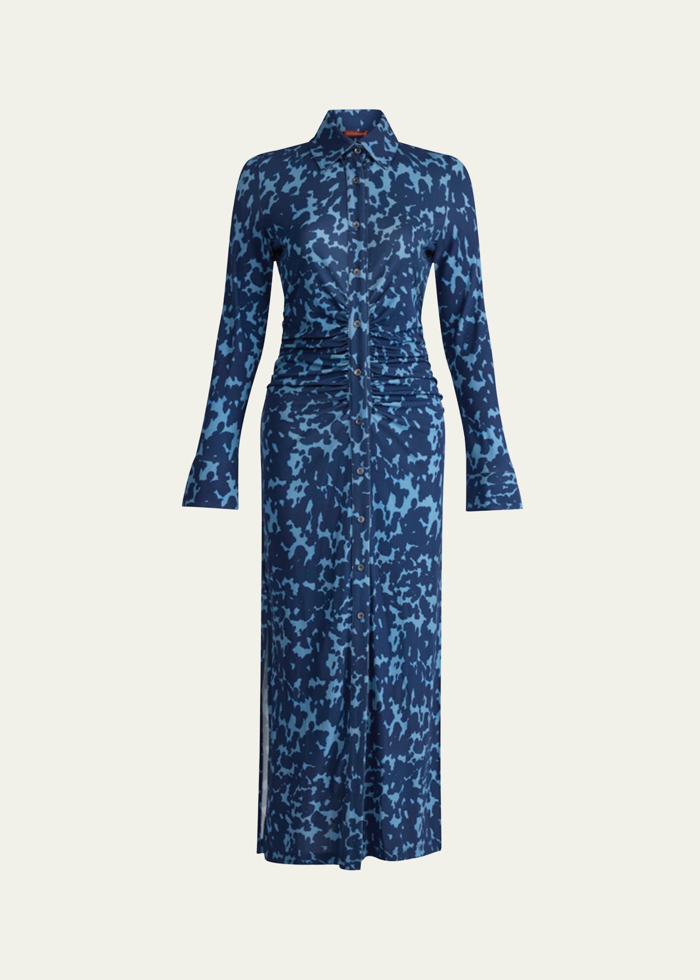 Altuzarra Claudia Spotted Long-Sleeve Midi Shirtdress - Bergdorf