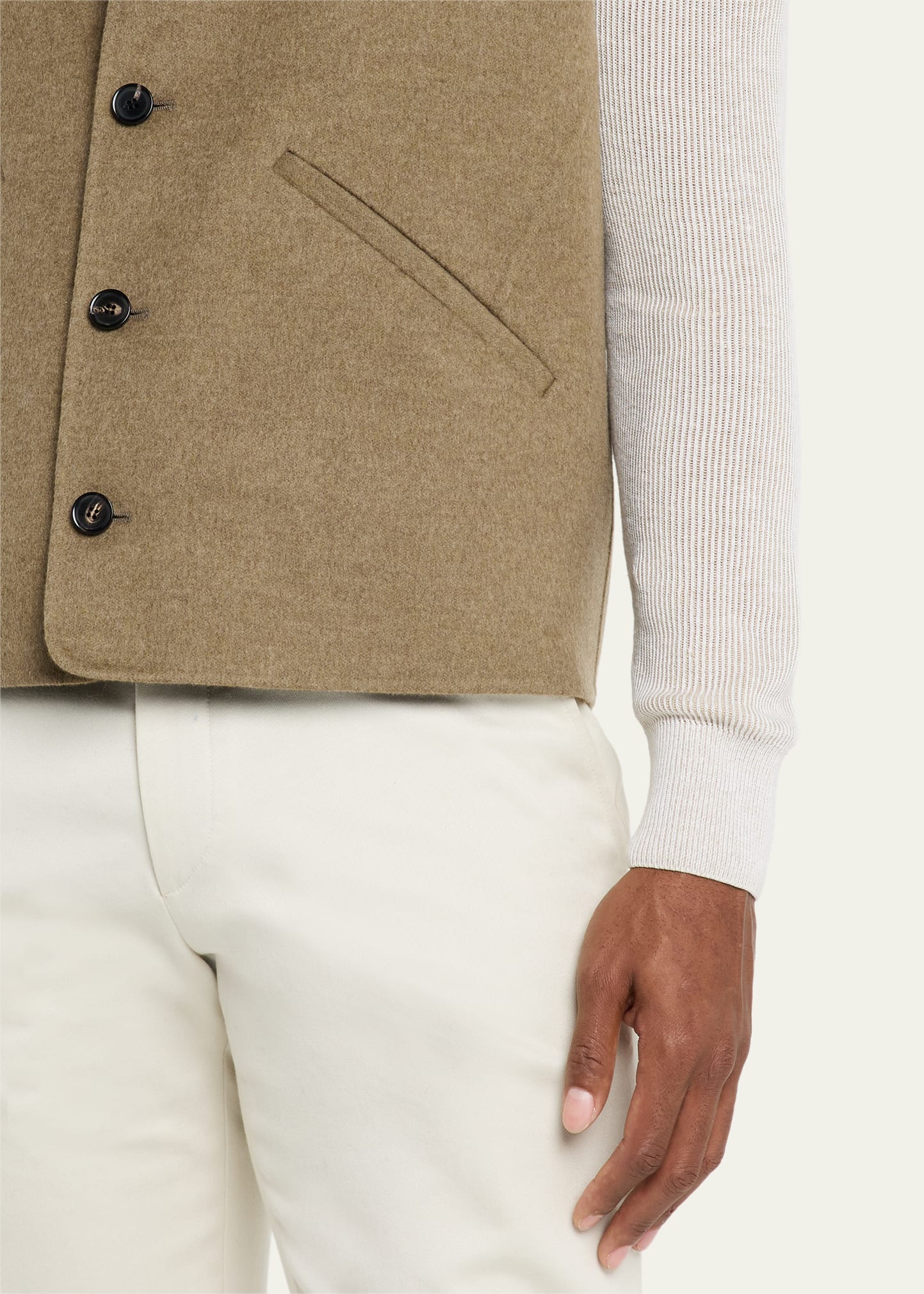 Loro Piana Men's Rik Double-Faced Cashmere Vest - Bergdorf Goodman