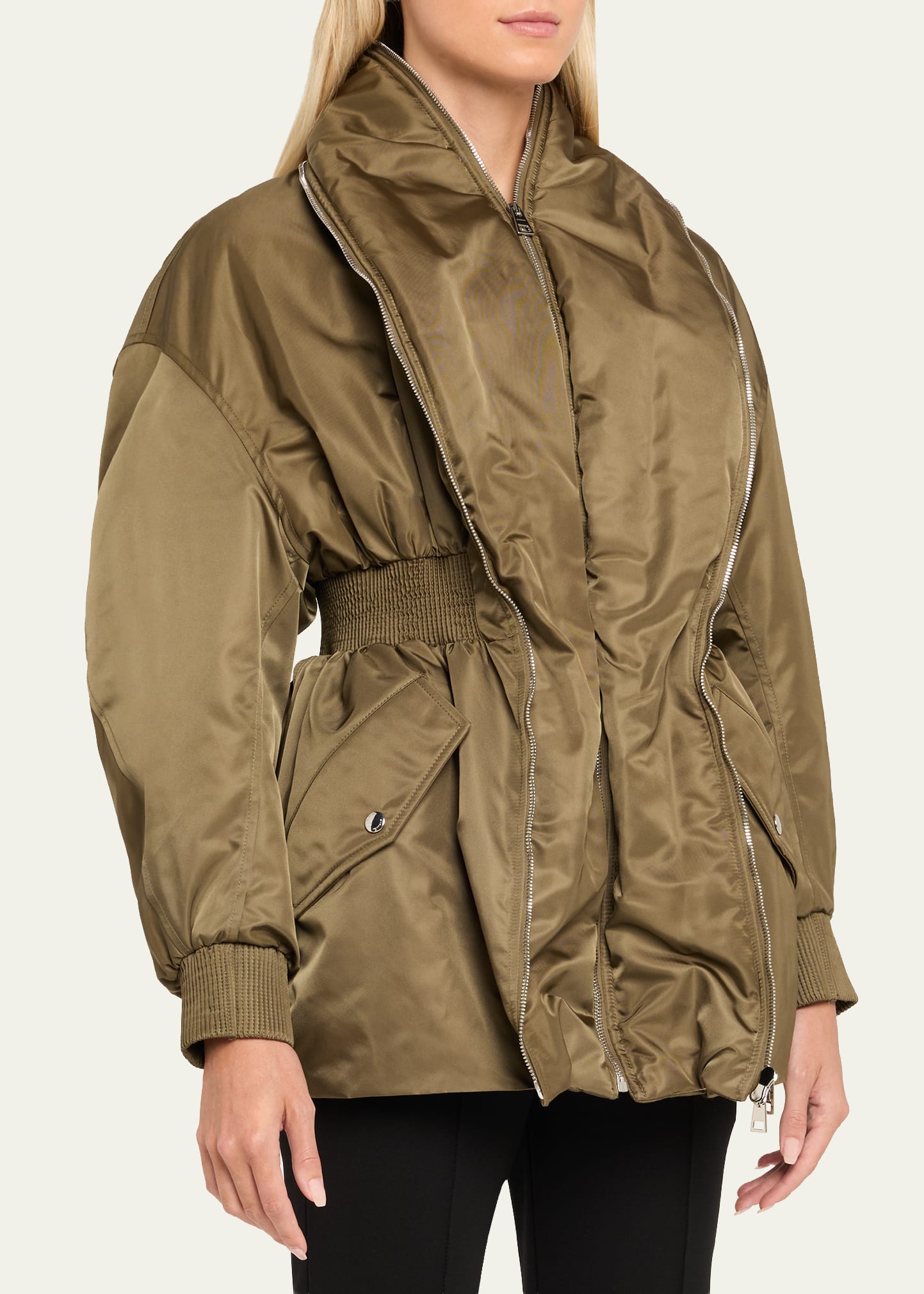 Givenchy Dual-Zipper Shawl Collar Bomber Jacket - Bergdorf Goodman