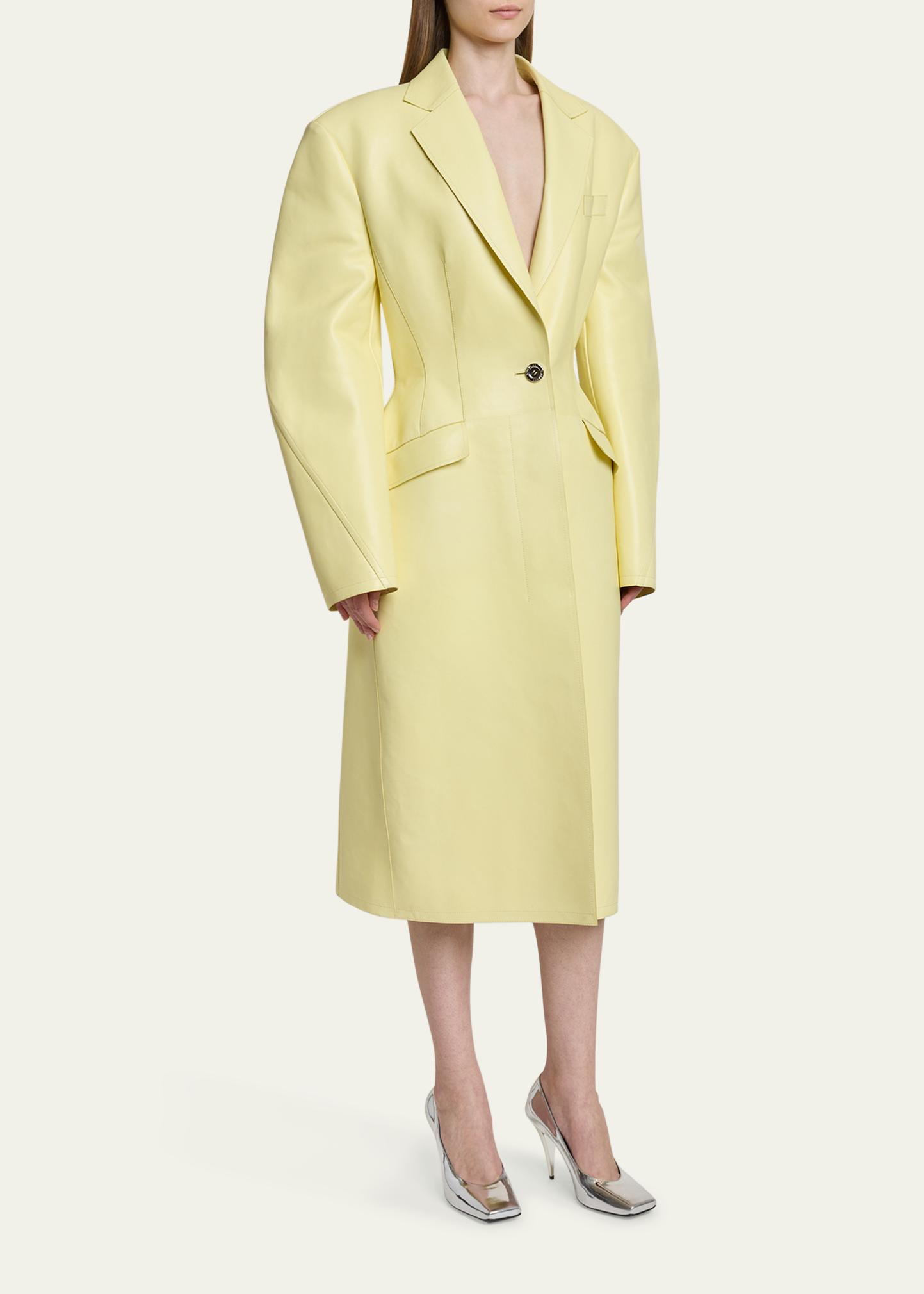 Givenchy Leather Cocoon Coat - Bergdorf Goodman