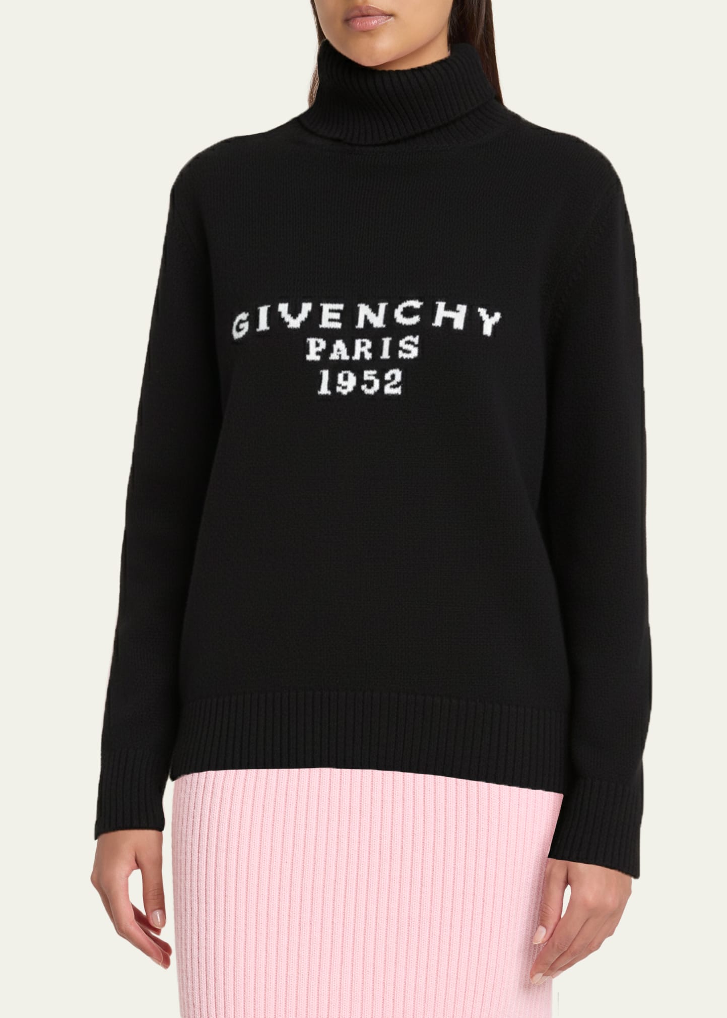 Givenchy Turtleneck Logo Wool-Cashmere Sweater - Bergdorf Goodman
