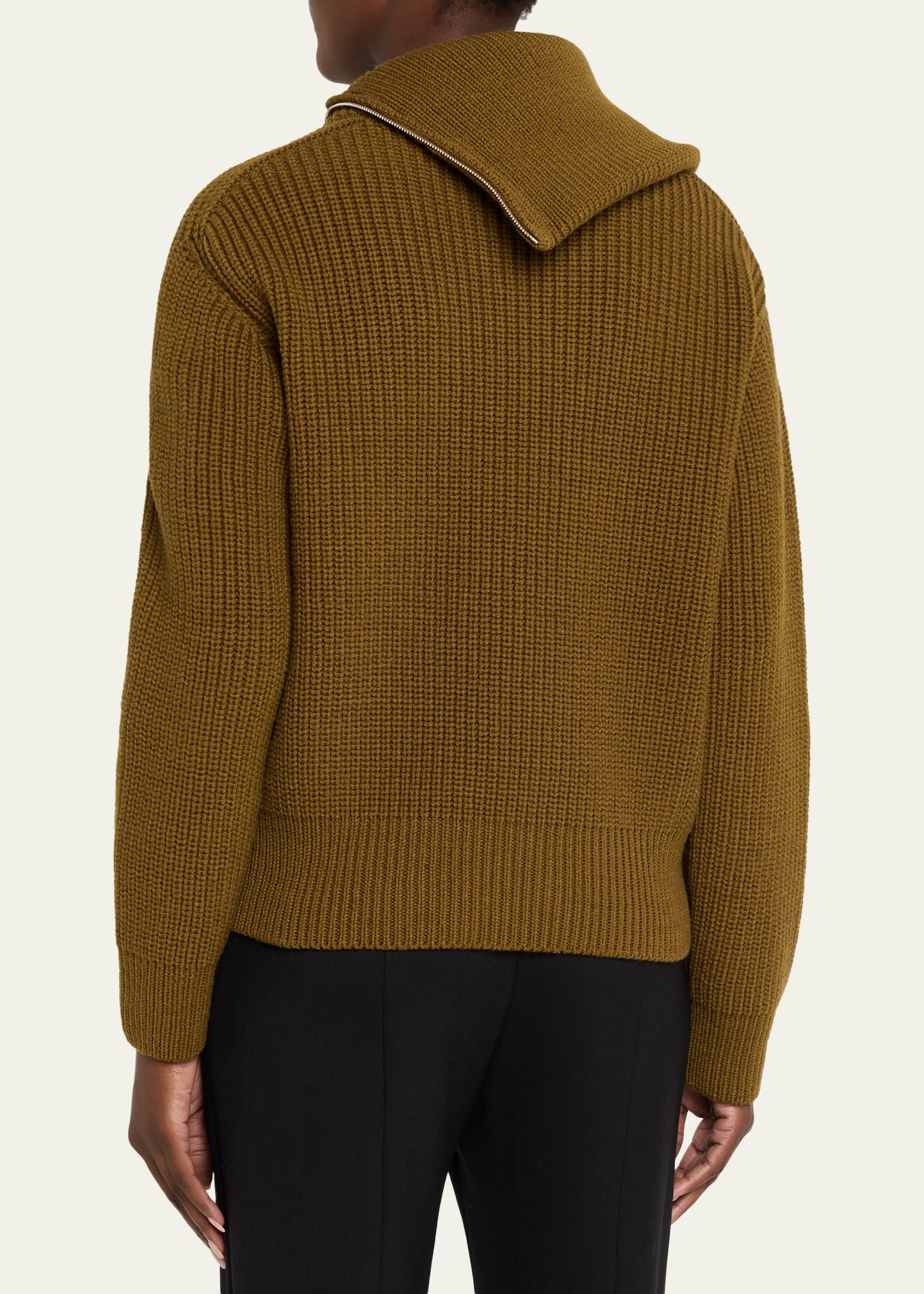 Dries Van Noten Talim Zipped Wool Turtleneck Sweater - Bergdorf
