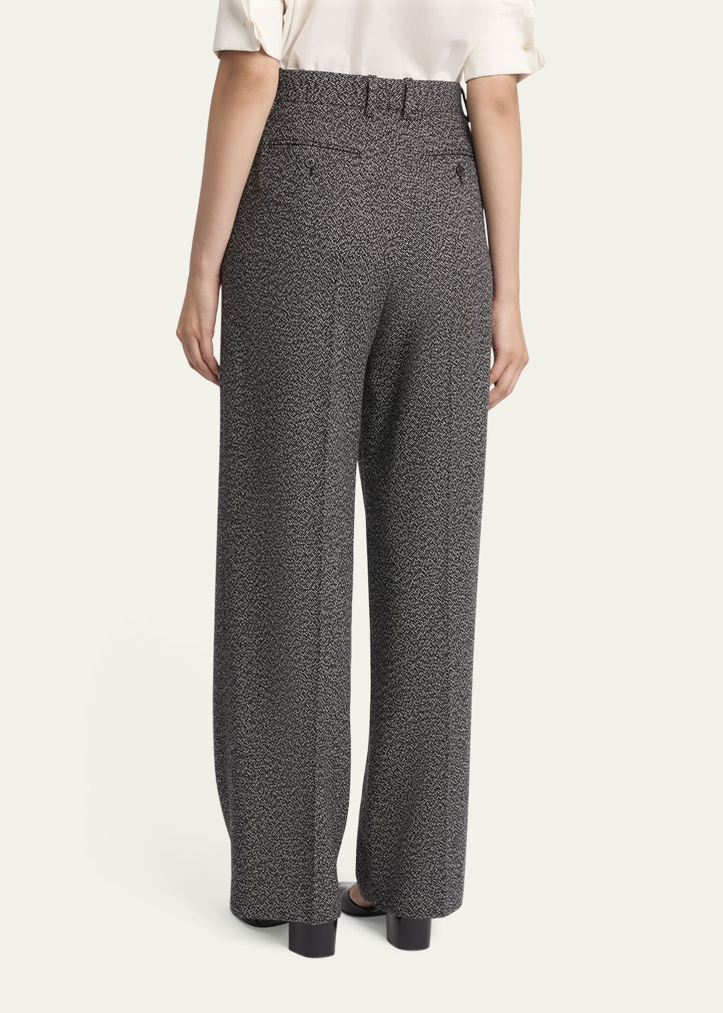 THE ROW Mikkela Pleated Cashmere Straight-Leg Pants - Bergdorf Goodman