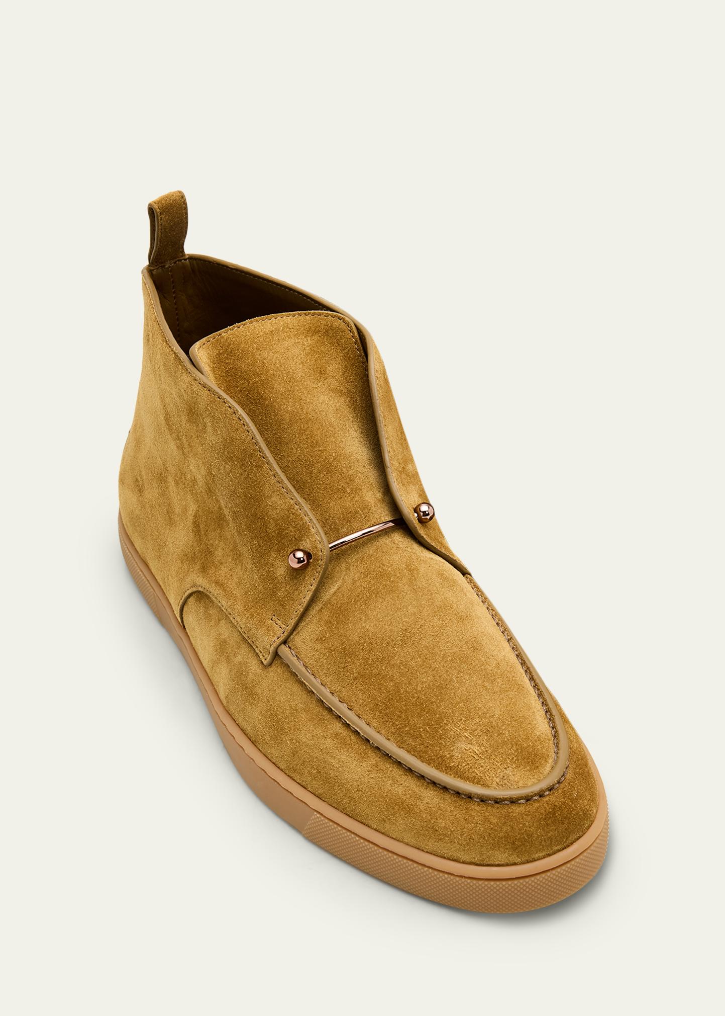 CHRISTIAN LOUBOUTIN CHAMBELISS DESERT FLAT CHUKKA BOOTS LIGHT BROWN SUEDE SZ 43 CHRISTIAN LOUBOUTIN | Men main image 4