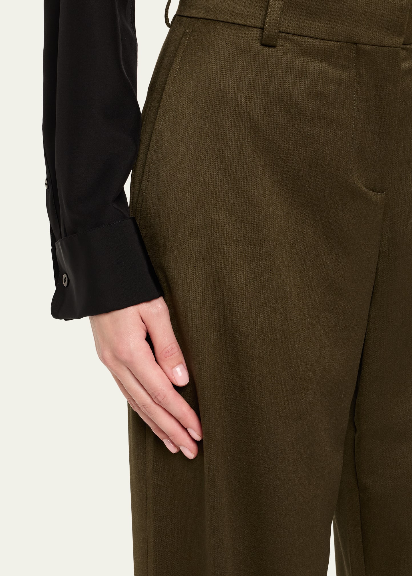Stella McCartney Tailored Wool Wide-Leg Trousers - Bergdorf