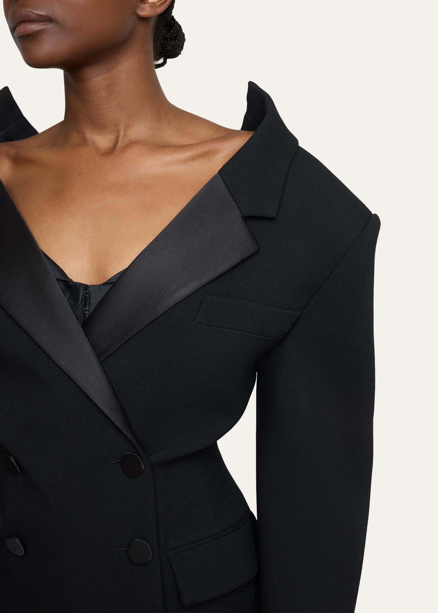 Givenchy Off-The-Shoulder Double-Breasted Cocoon Jacket - Bergdorf