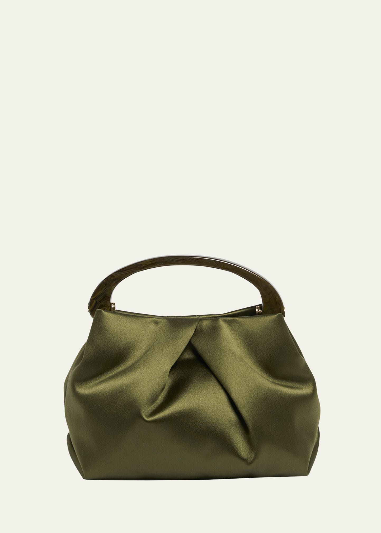 Dries Van Noten Mini Pleated Satin Top-Handle Bag - Bergdorf Goodman