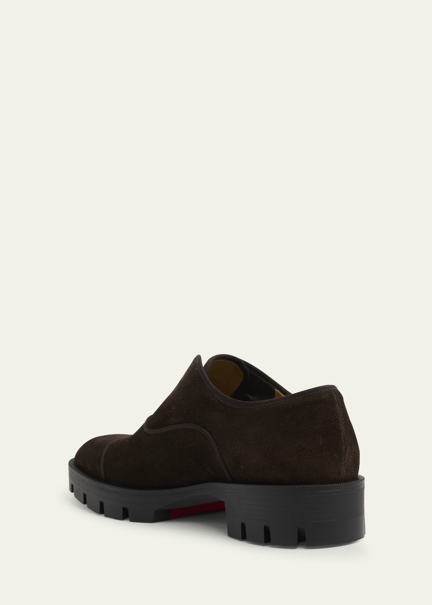 Christian Louboutin Men's Alpha Lion Suede Lug-Sole Slip-On Derby