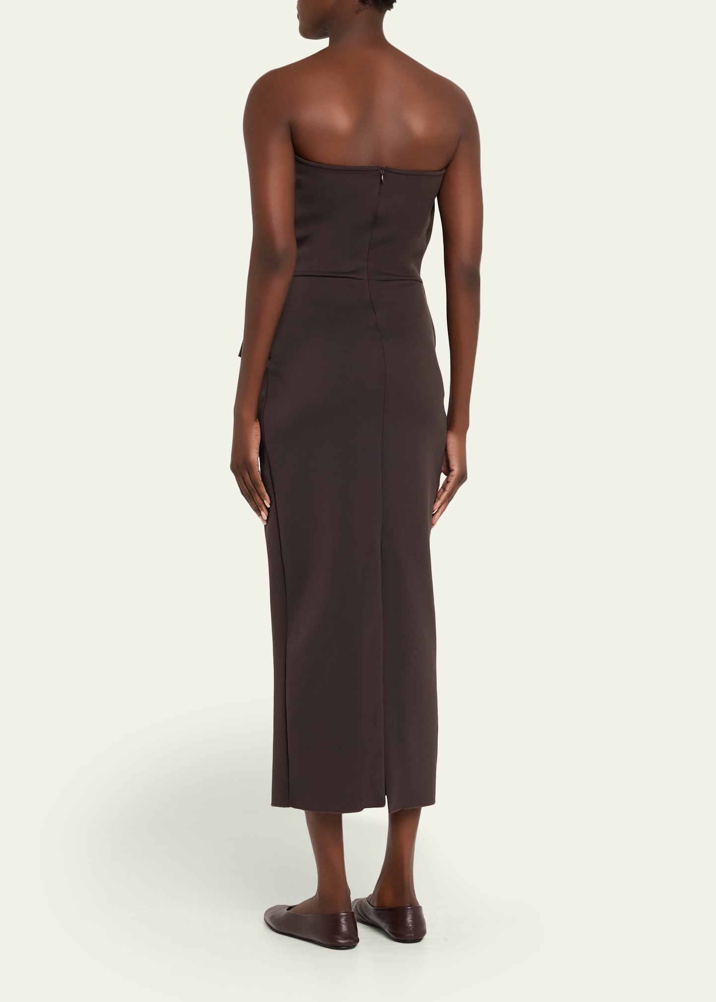 House of Dagmar Sculpted Strapless Midi Dress - Bergdorf Goodman