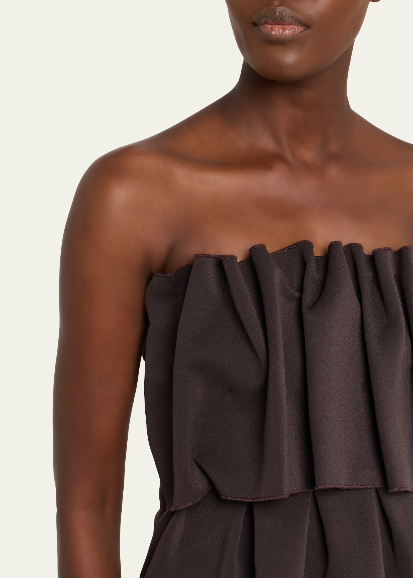 House of Dagmar Sculpted Strapless Midi Dress - Bergdorf Goodman