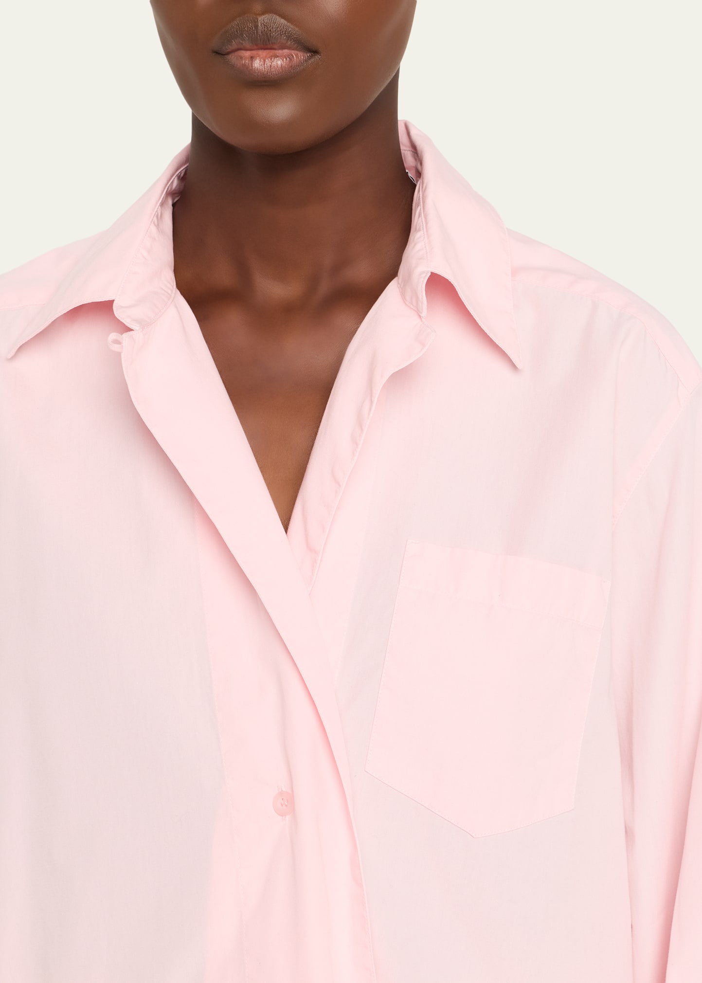 House of Dagmar Asymmetric Button-Front Shirt - Bergdorf Goodman