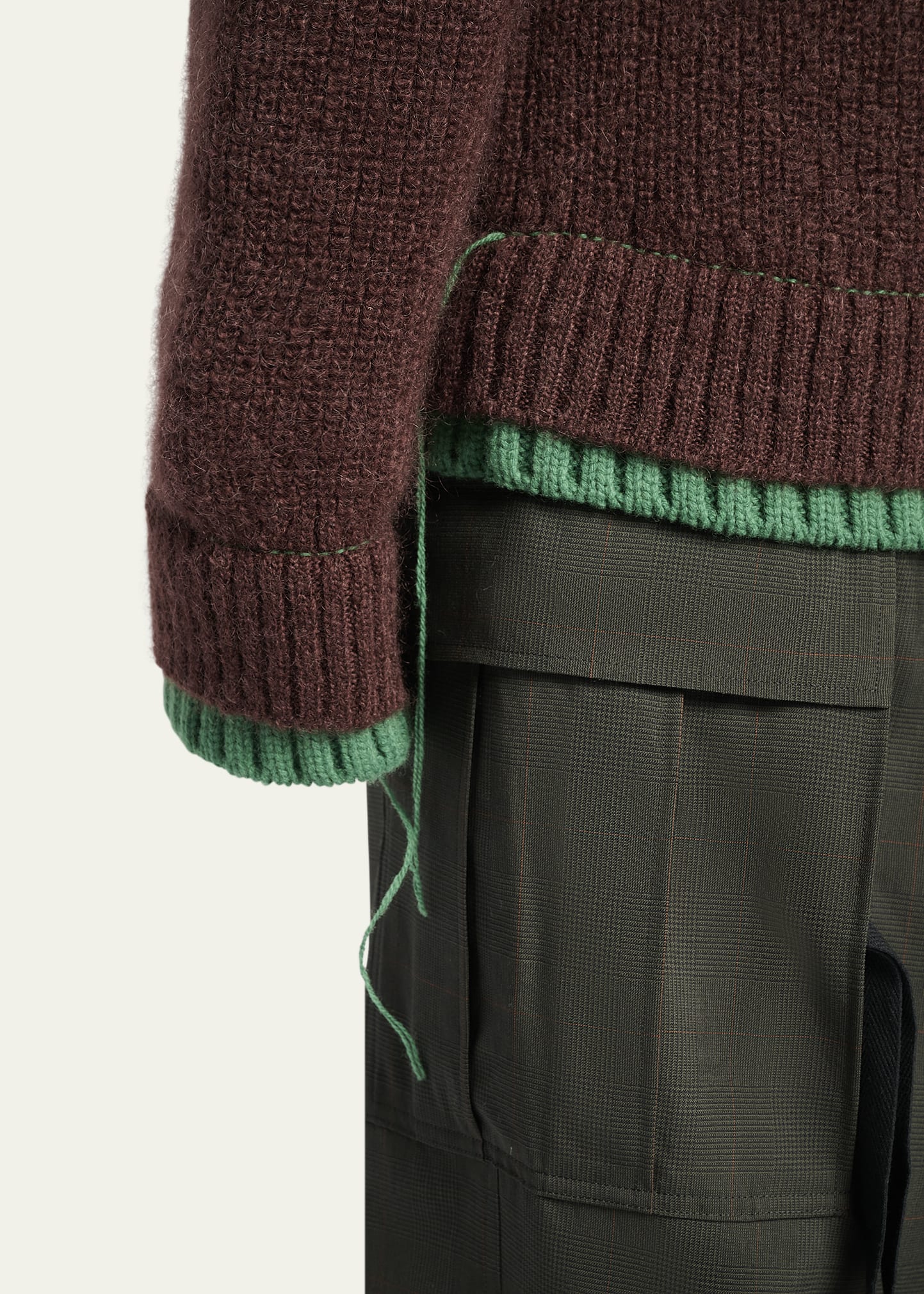 SACAI Men's Two-Tone Mohair Knit Cardigan - Bergdorf Goodman