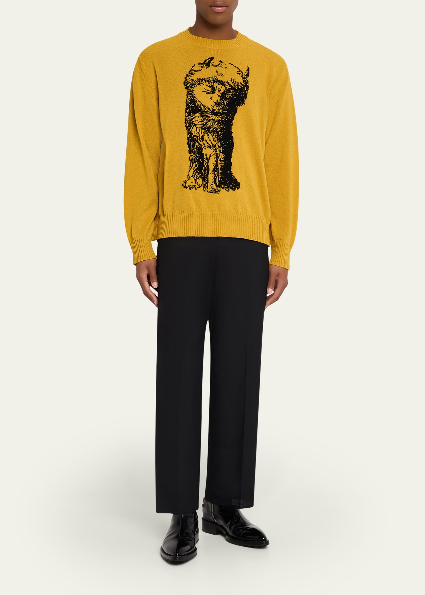 SACAI Men's Where The Wild Things Are Wool Knit Sweater - Bergdorf