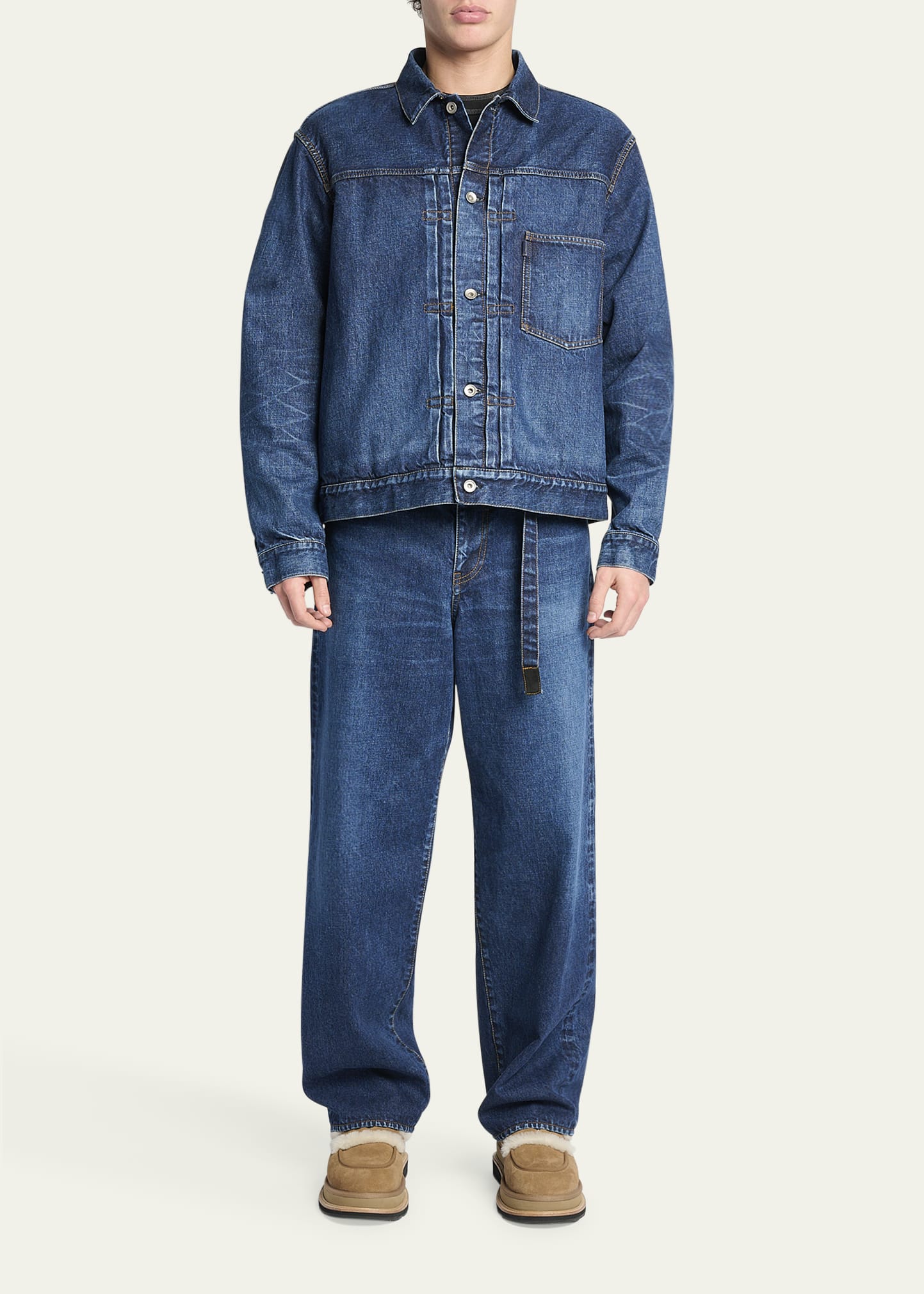 SACAI Men's Beyondexx Denim Hybrid Chore Jacket - Bergdorf Goodman