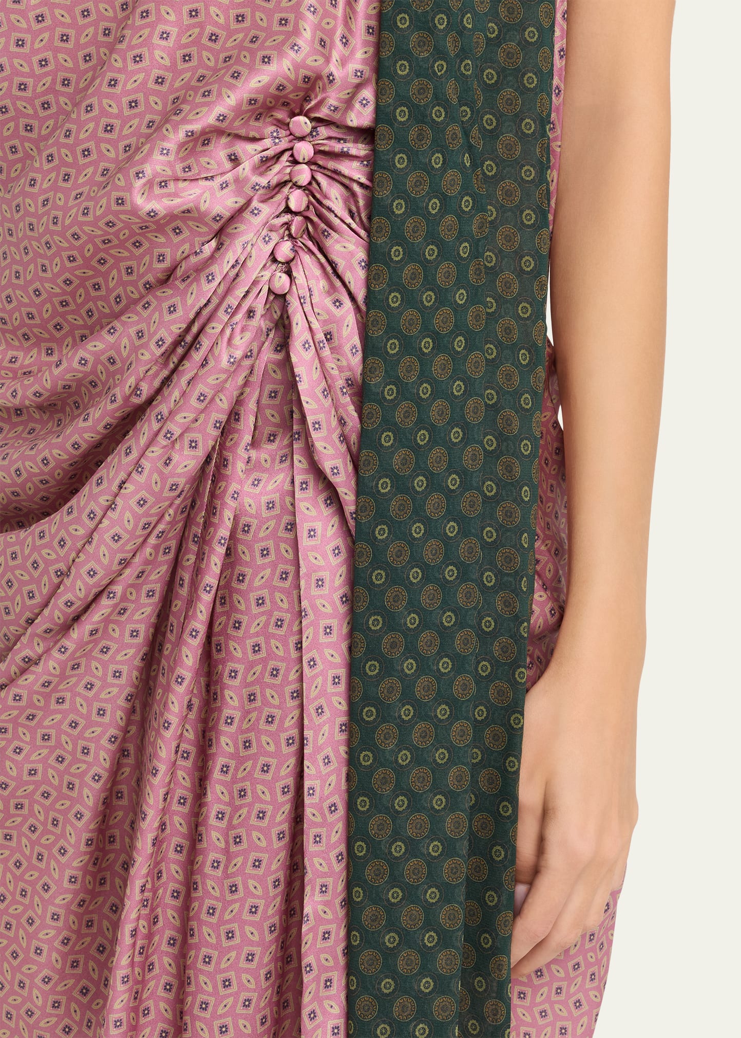 Dries Van Noten Devira Button Draped Satin Halter Maxi Dress - Bergdorf  Goodman