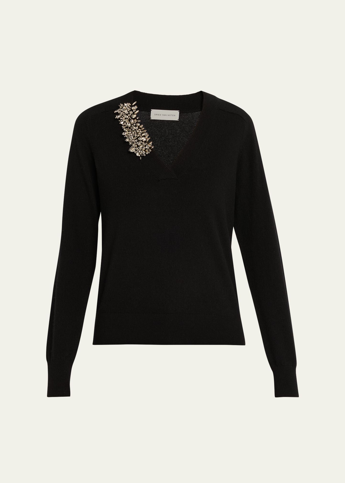 Dries Van Noten Tinker Embellished Cashmere Sweater - Bergdorf Goodman