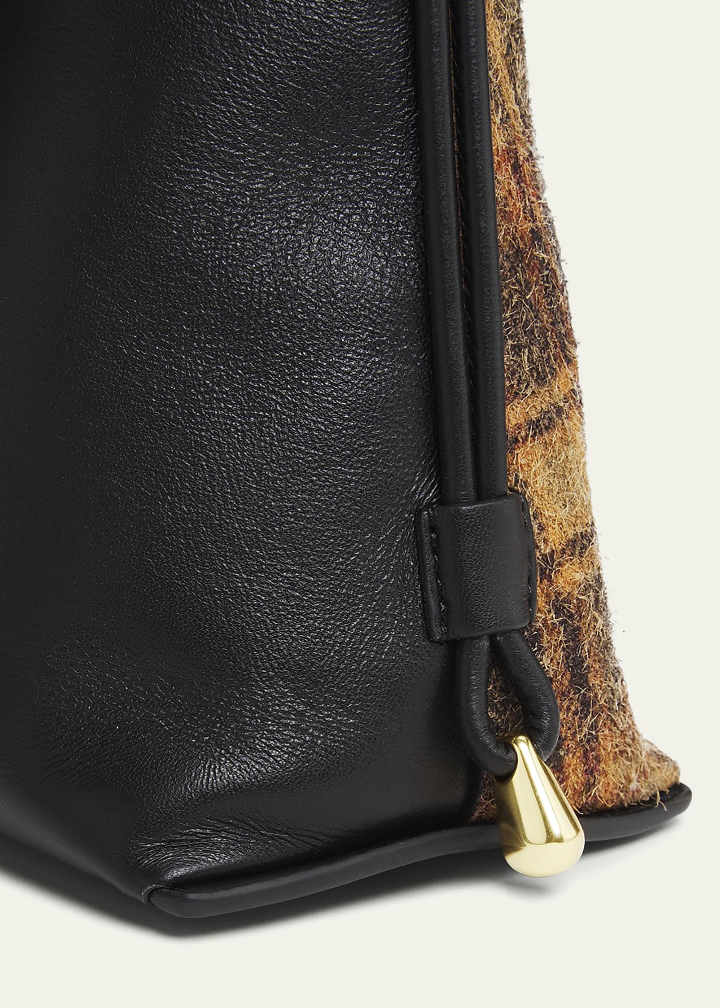 3.1 Phillip Lim ID Petite Soft Fuzzy Suede & Leather Shoulder Bag