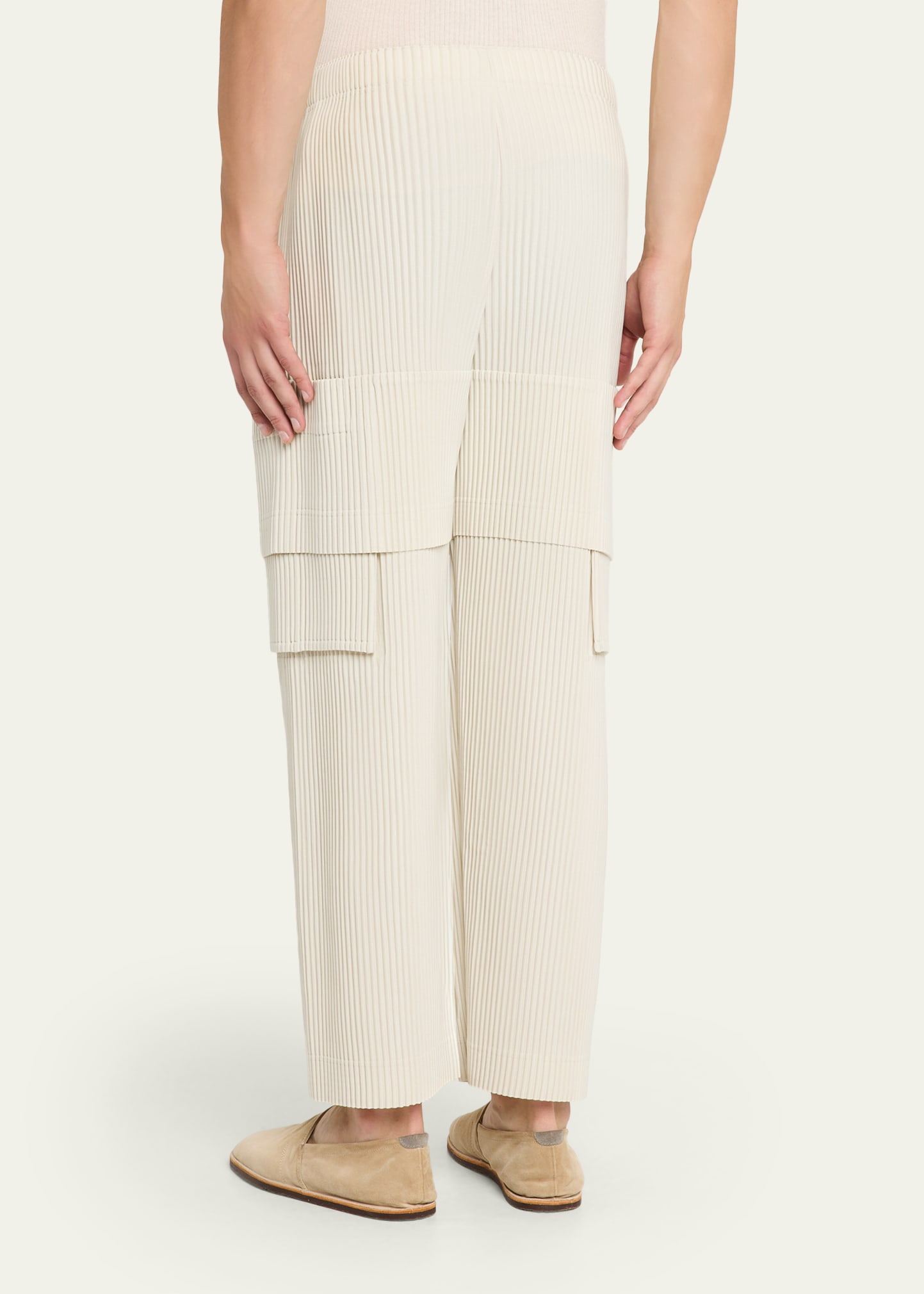 Homme Plisse Issey Miyake Men's Dark Gray Multi Pocket Pants