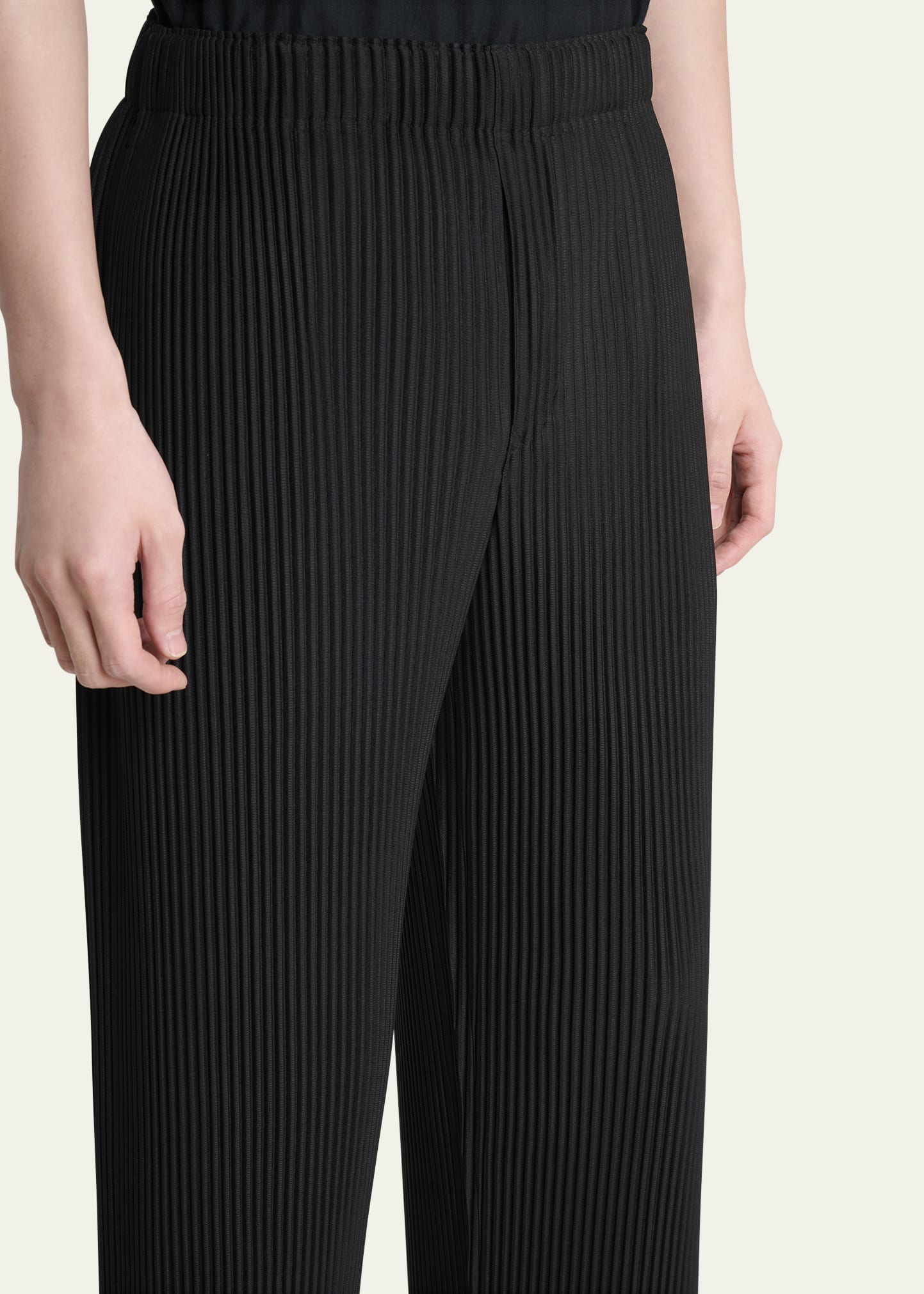 Homme Plisse Issey Miyake Men's Black Pleated Trousers - Bergdorf