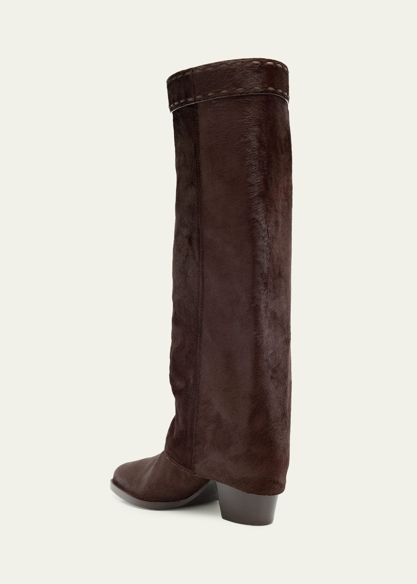 Fendi 55mm Minerva Calf Hair Trompe L'oeil Pant Knee-High Boots