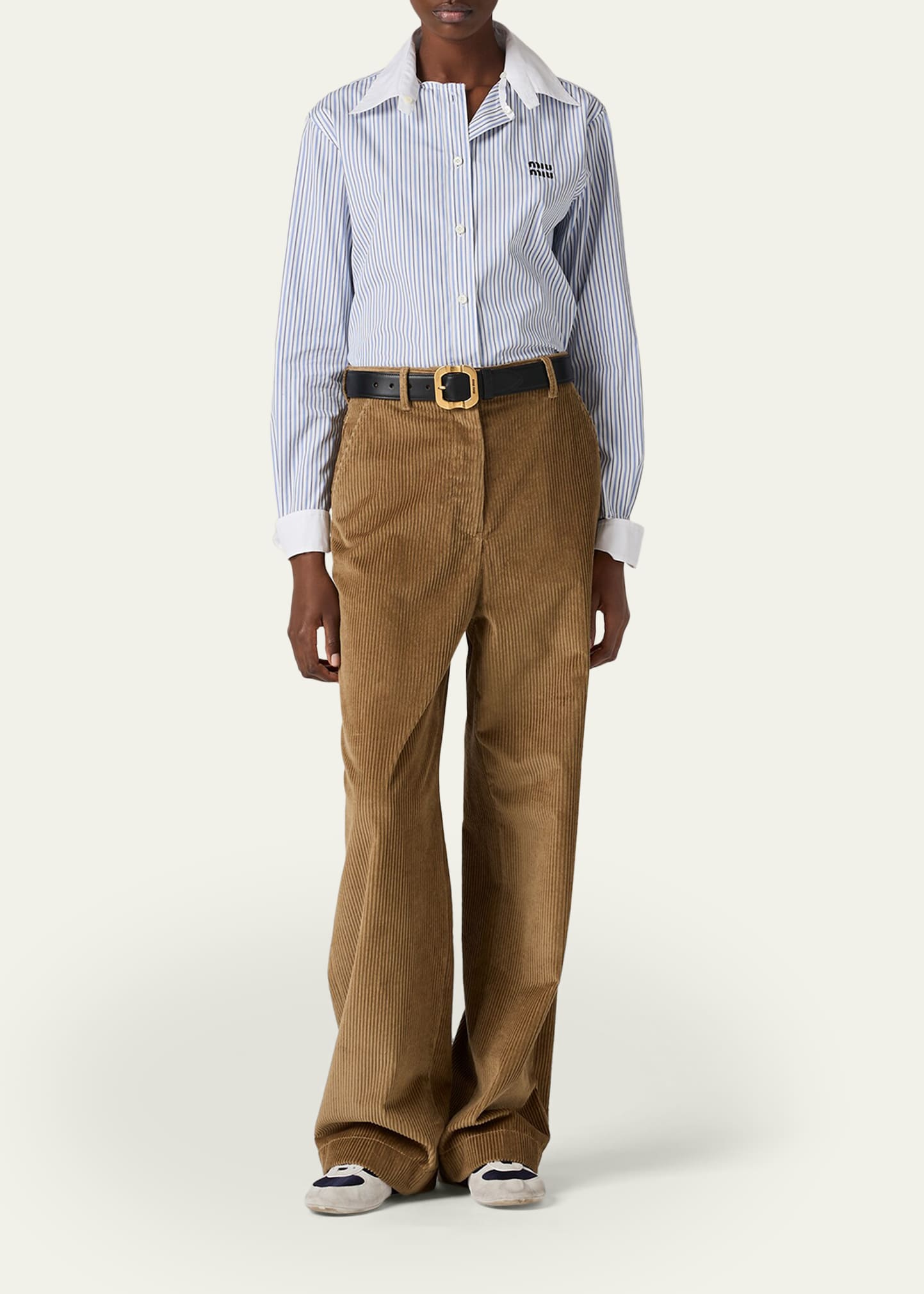 Miu Miu Corduroy Wide-Leg Pants - Bergdorf Goodman