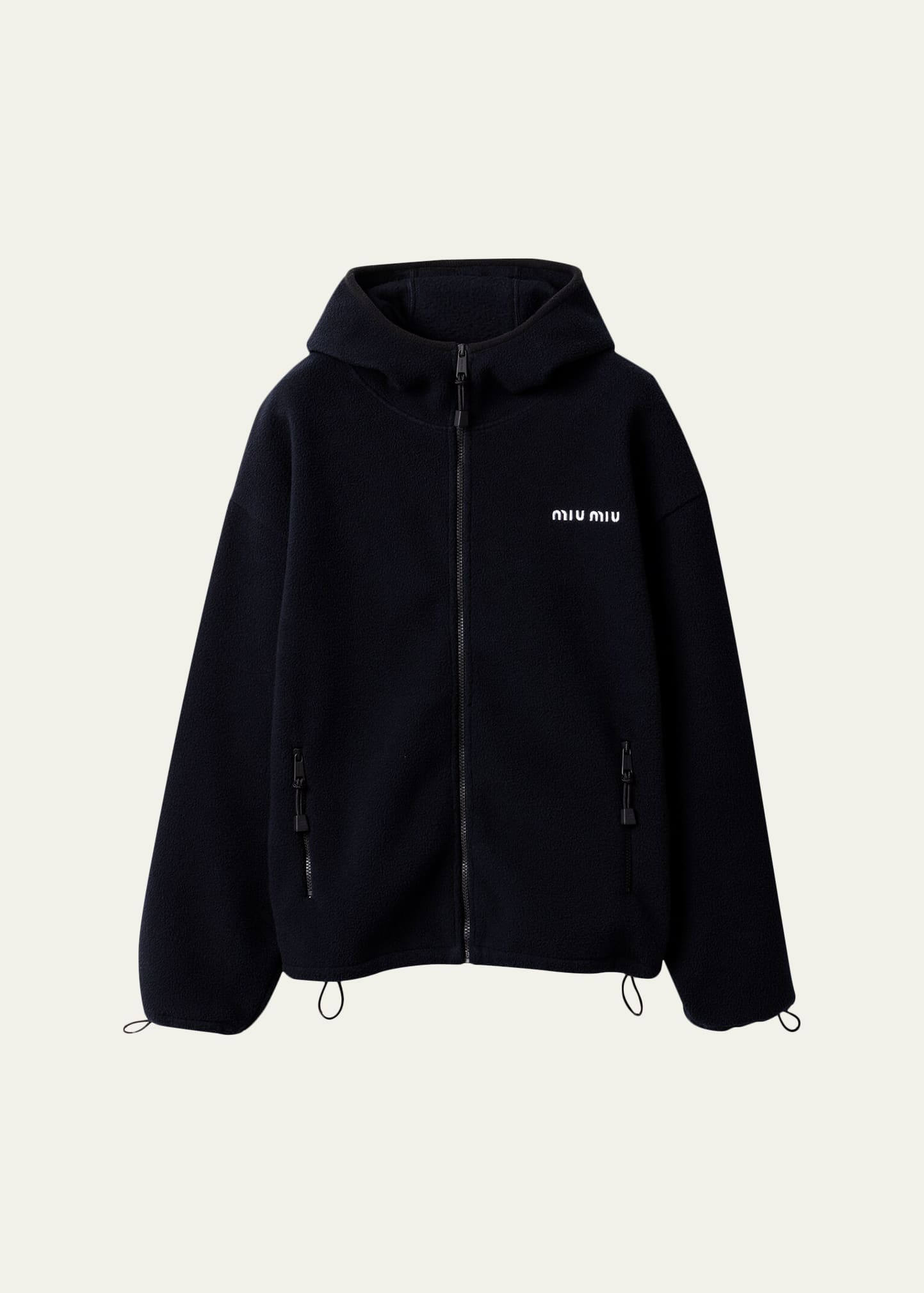 Miu Miu Hooded Fleece Jacket - Bergdorf Goodman