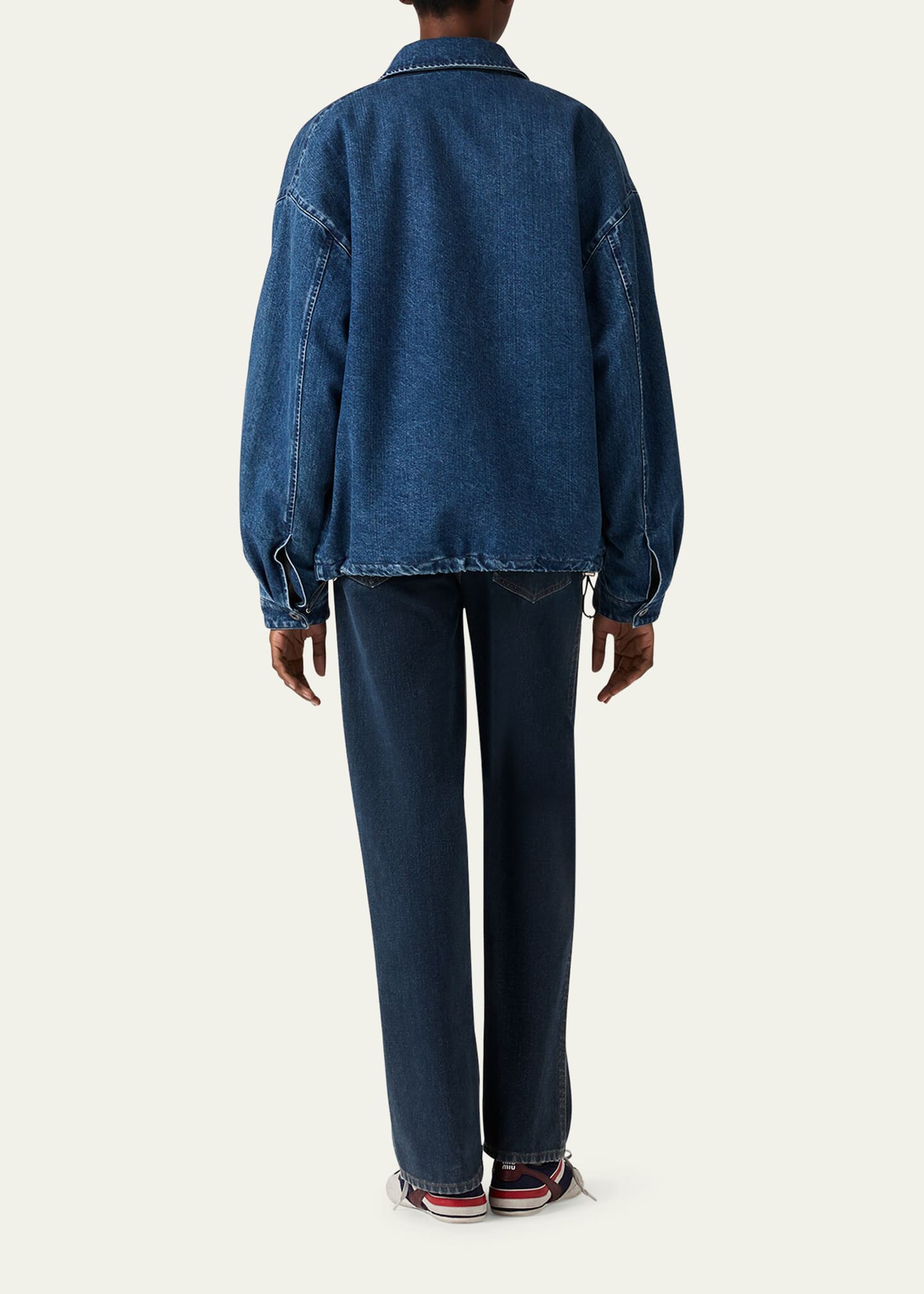 Miu Miu Denim Zip Shirt Jacket - Bergdorf Goodman