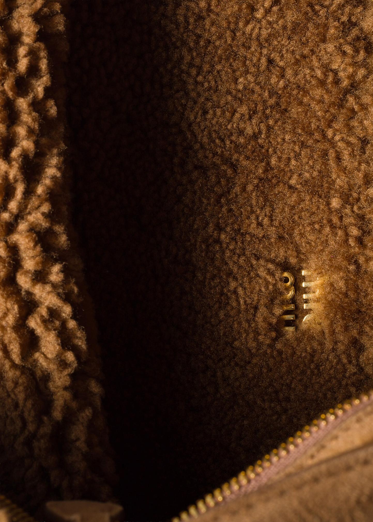 Miu Miu Aventure Belted Shearling & Suede Shoulder Bag - Bergdorf