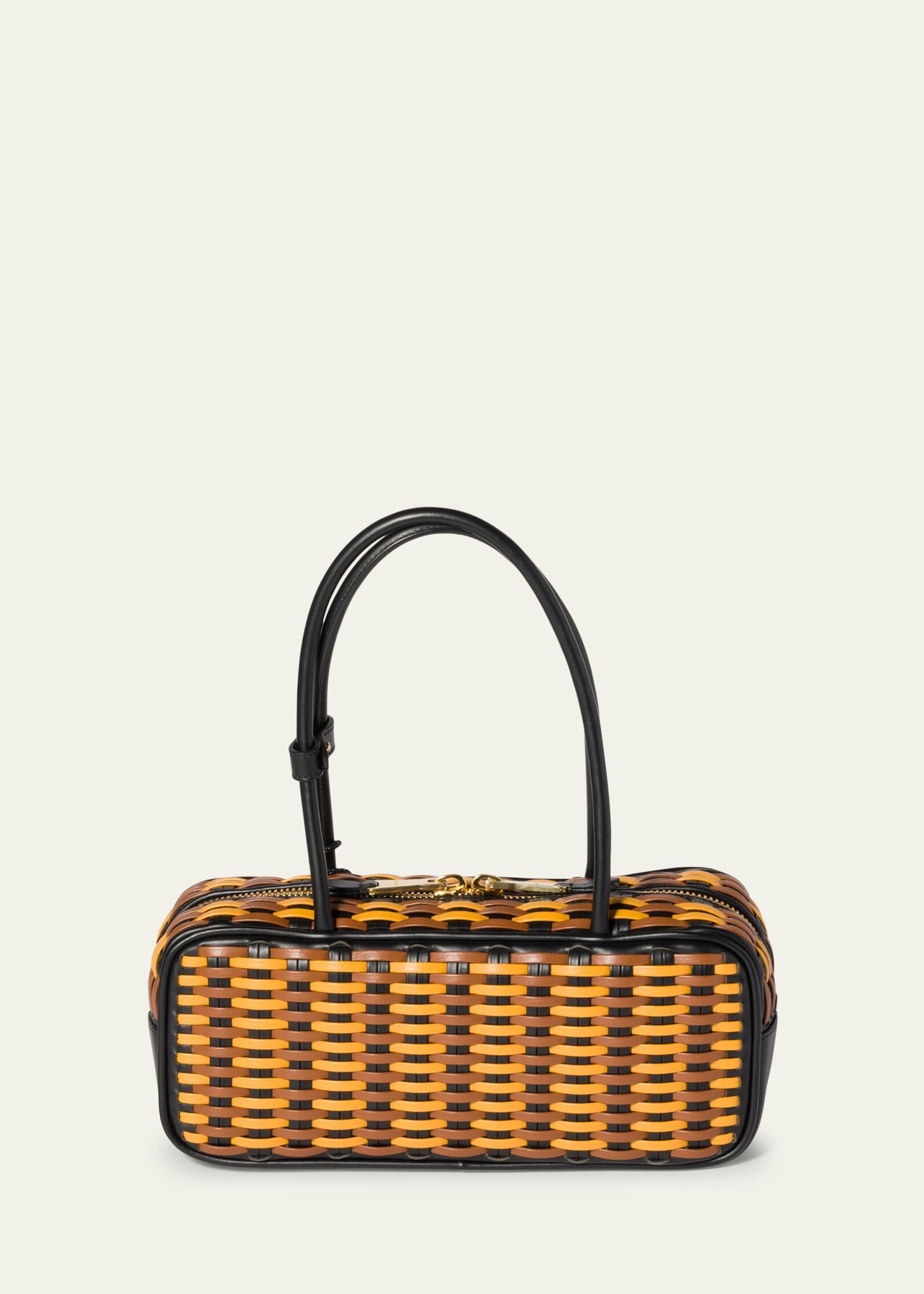 Miu Miu Beau Woven Leather Top-Handle Bag - Bergdorf Goodman