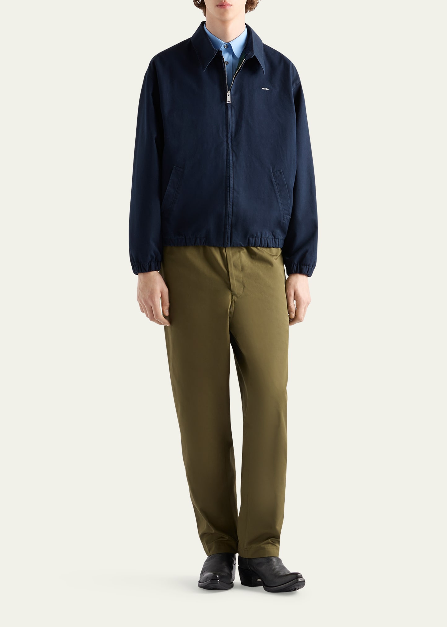 ジャケット PRADA FW24 Khaki poplin jacket (P539OSOOO1BMS F0065) Prada Menswear: FW24 - nss magazine