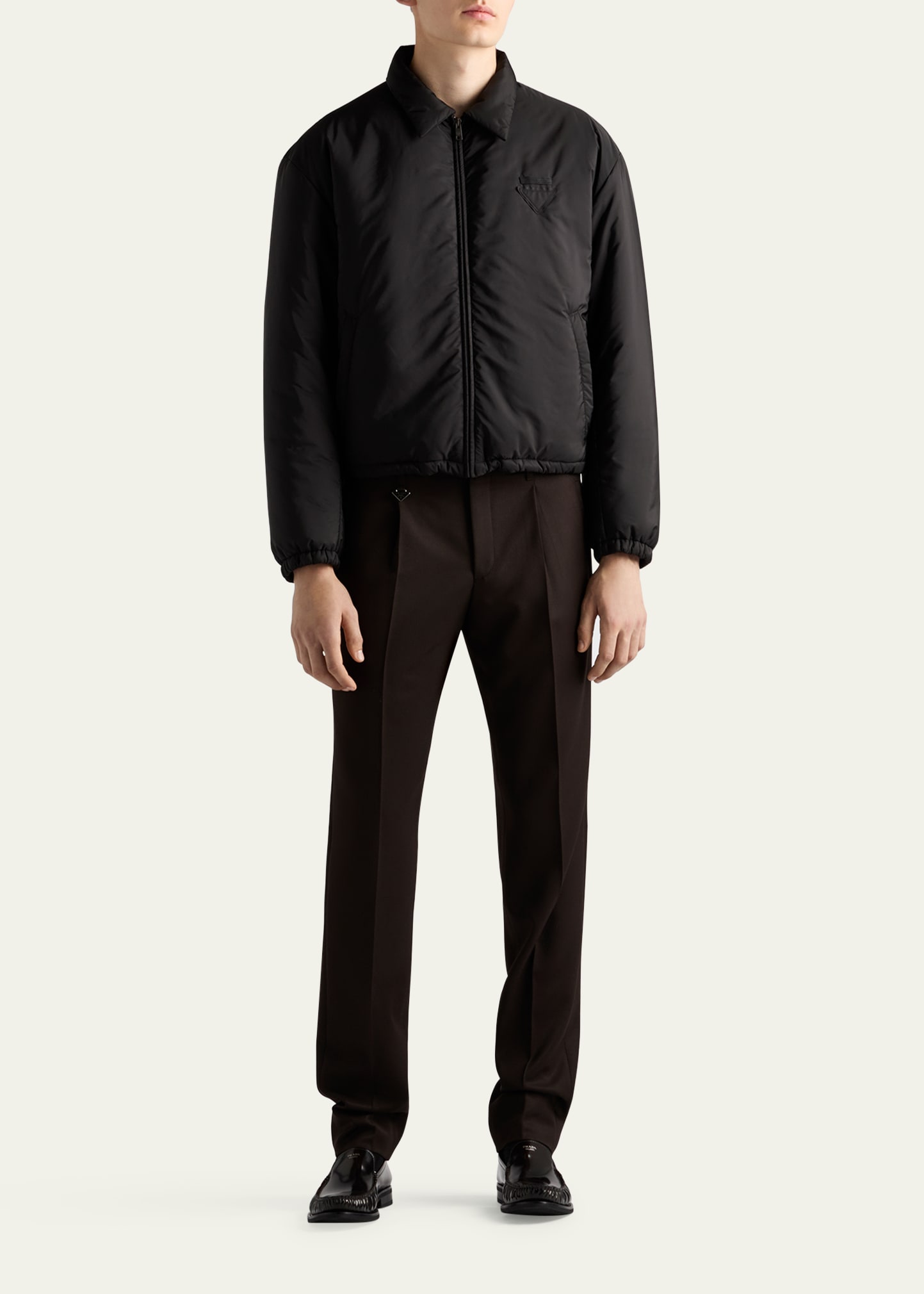 Prada Men's Re-Nylon Cropped Jacket - Bergdorf Goodman