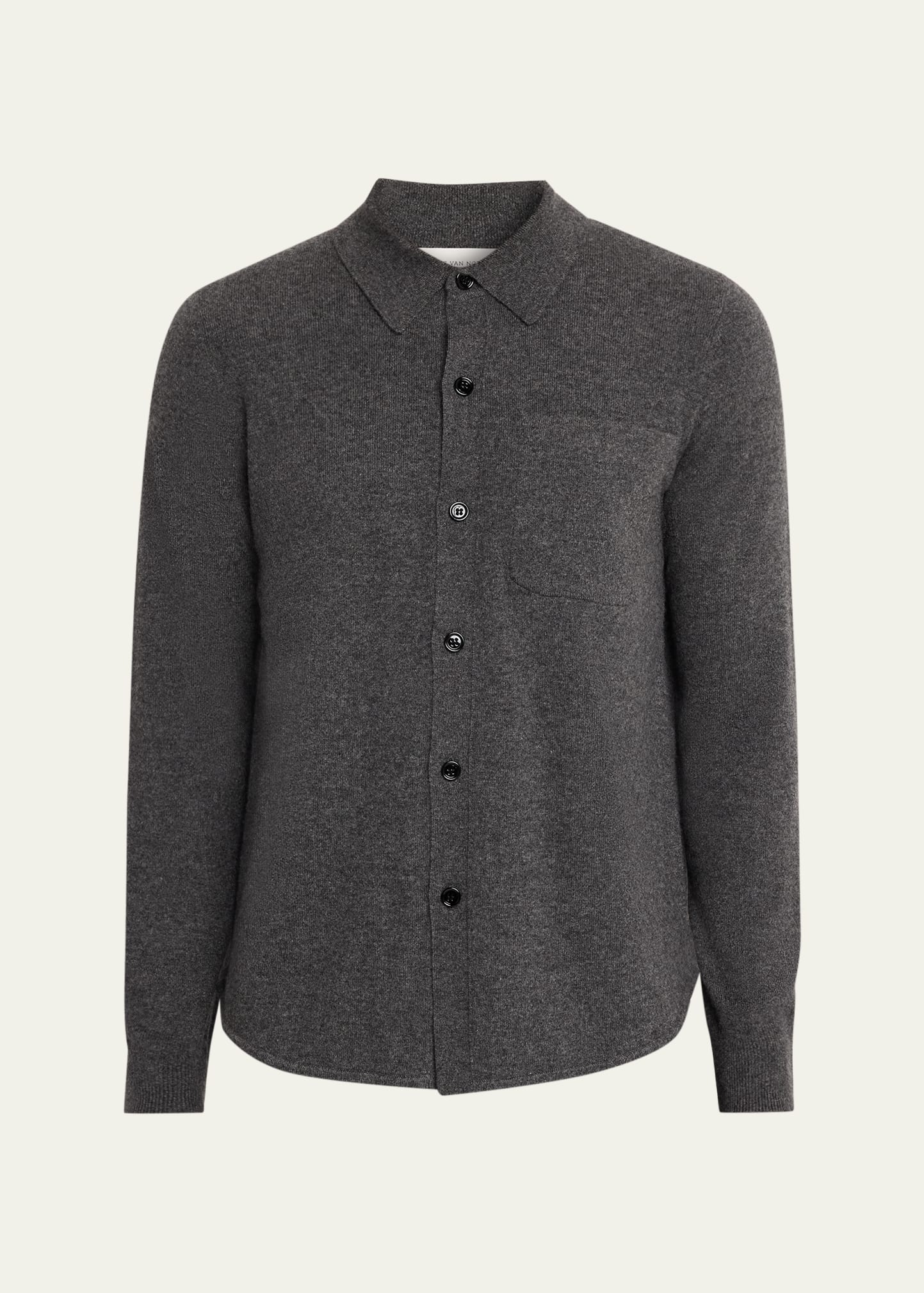 Dries Van Noten Men's Monaco Cashmere Knit Pocket Button-Down
