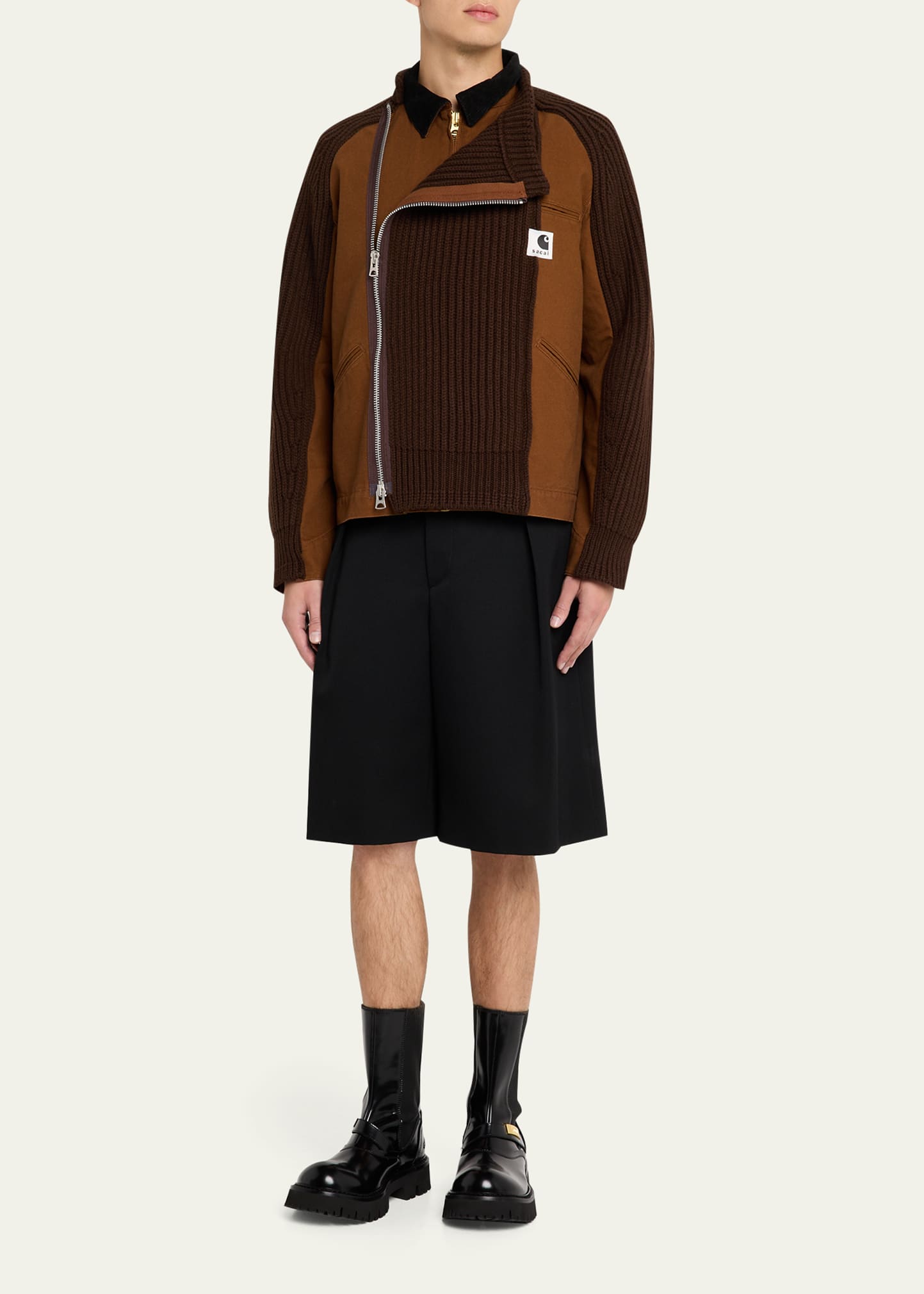 ジャケット・アウター Sacai Carhartt Duck x Wool Knit Blouson SACAI X CARHARTT WIP DUCK X WOOL KNIT BLOUSON – HIRSHLEIFERS