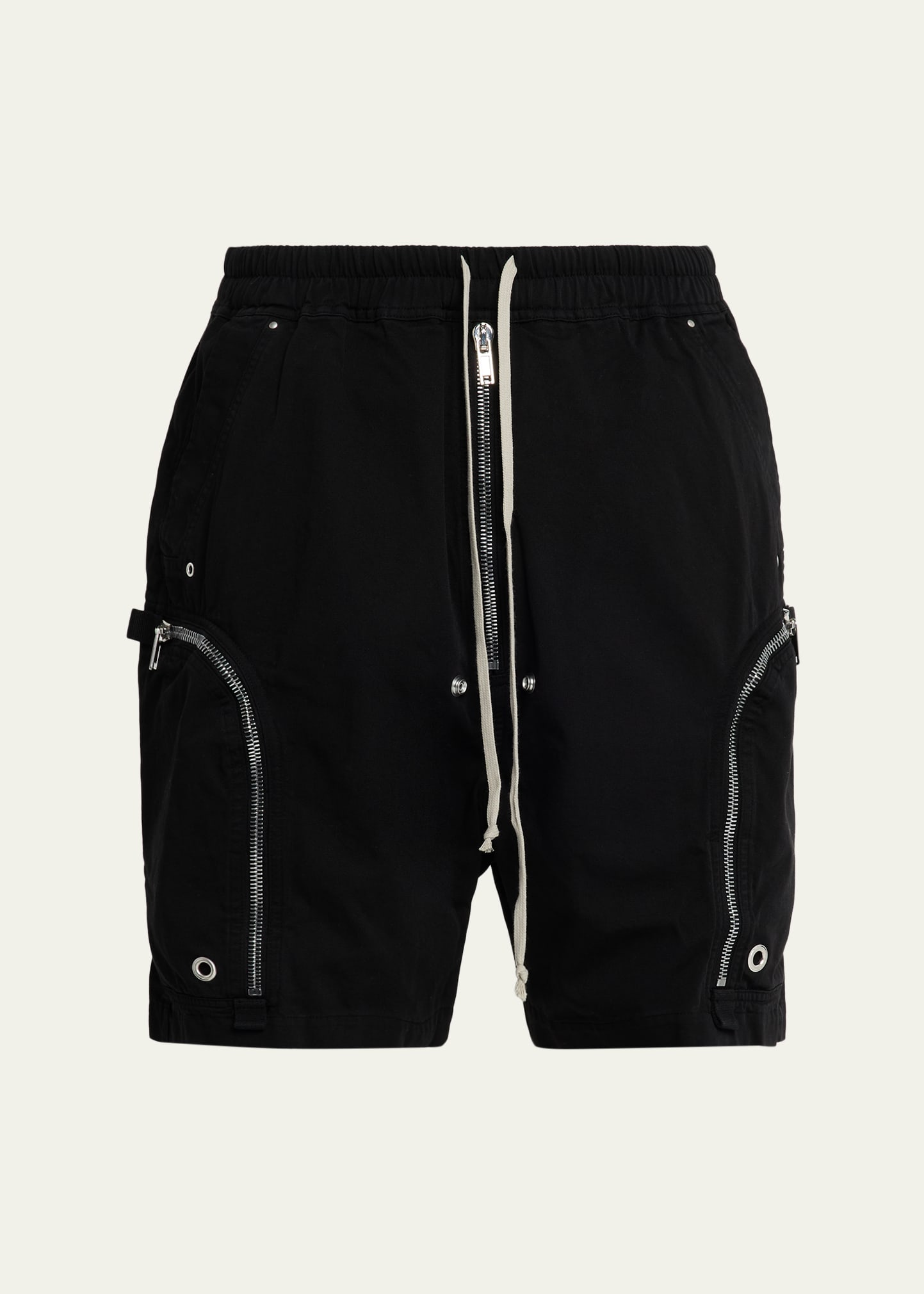 DRKSHDW RICK OWENS Men's Bauhaus Twill Drawstring Shorts