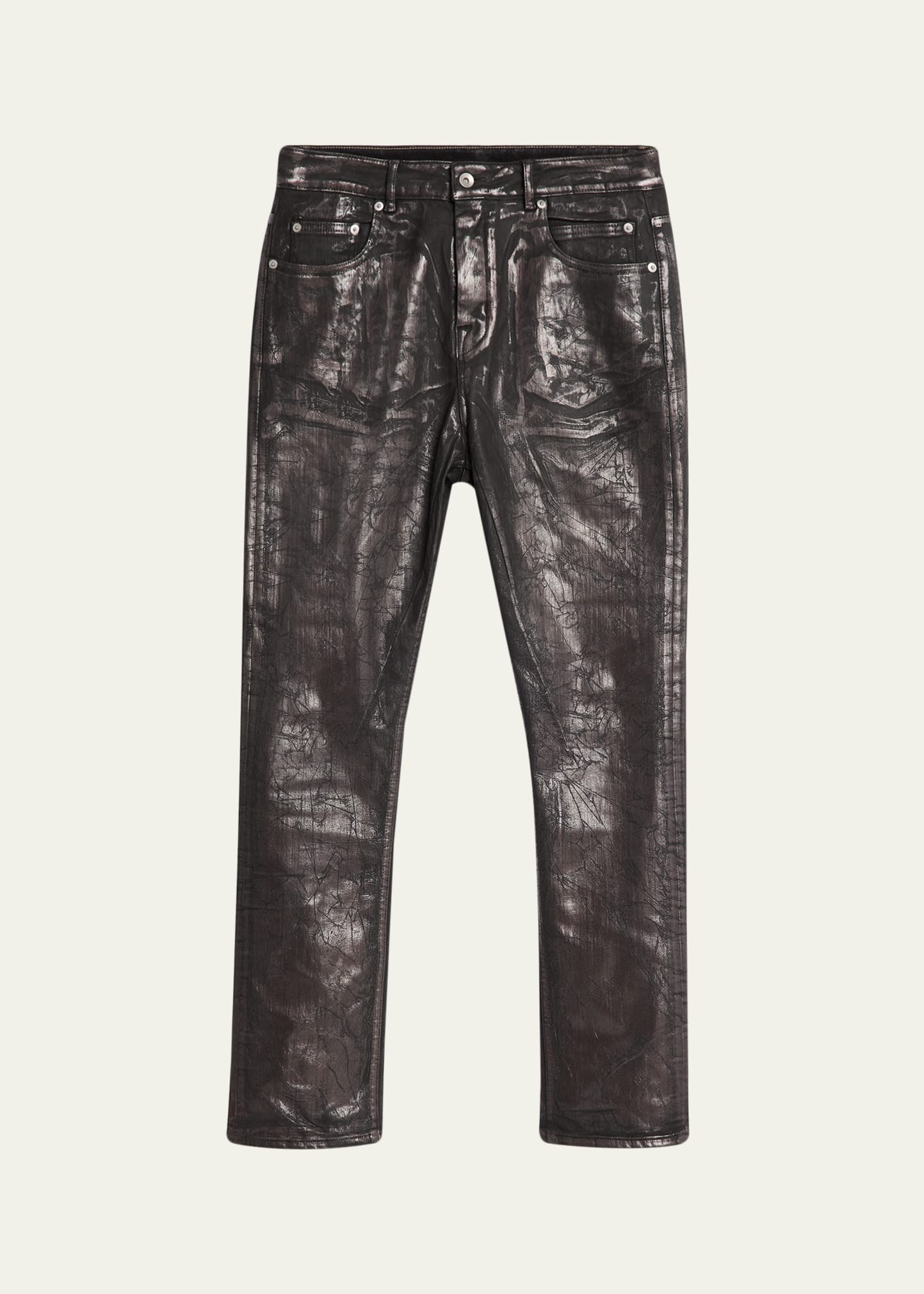 DRKSHDW RICK OWENS Men's Bronze Coated Slim Denim Jeans - Bergdorf