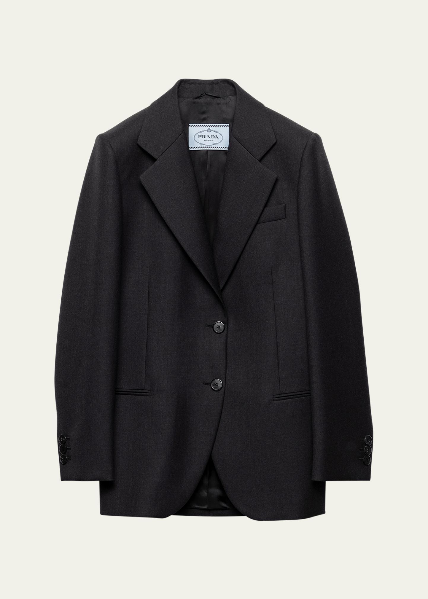 Prada Wool Gabardine Single-Breasted Blazer - Bergdorf Goodman
