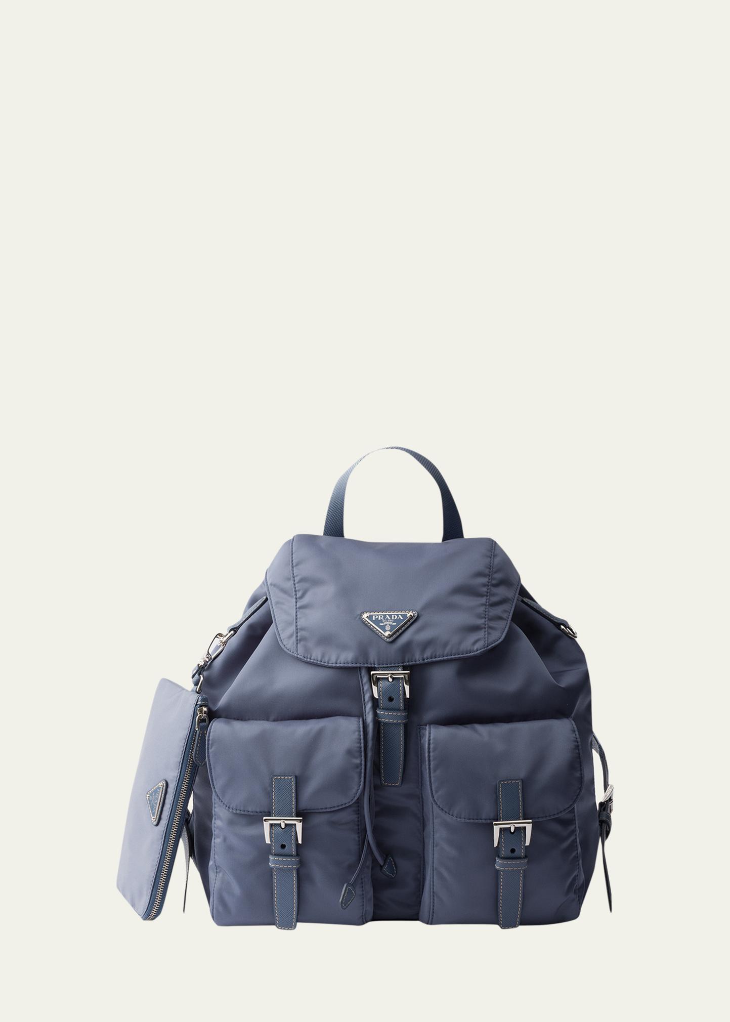Prada Vela Leather-Trim Re-Nylon Backpack - Bergdorf Goodman