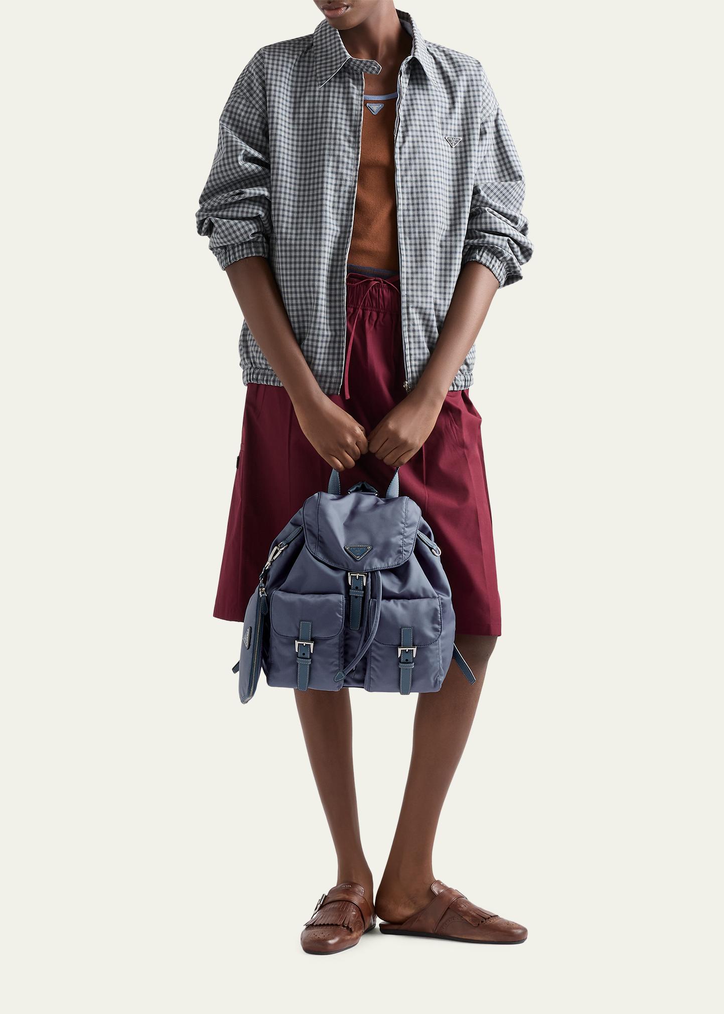 Prada Vela Leather-Trim Re-Nylon Backpack - Bergdorf Goodman